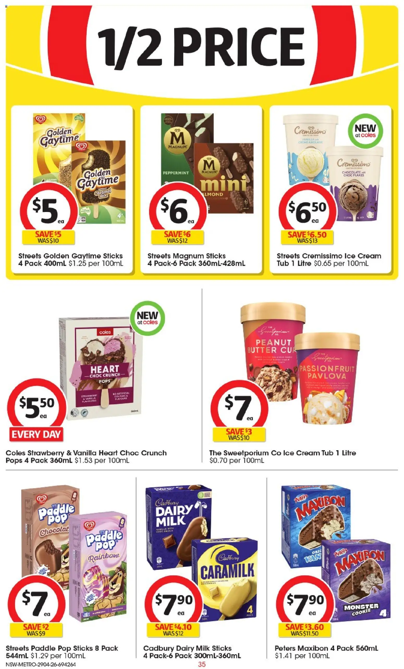 Coles catalogue  - page 35- valid from 29/04/2026