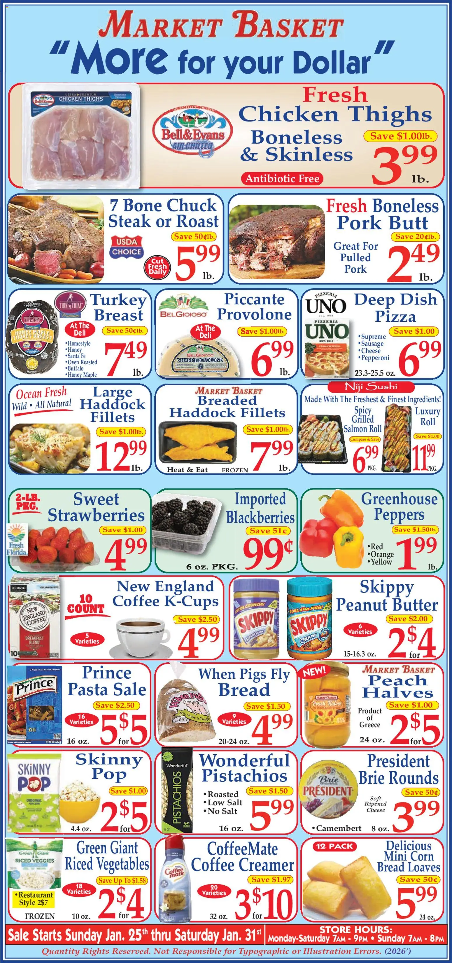 Market Basket Ad - page 1- valid from 01/25/2026