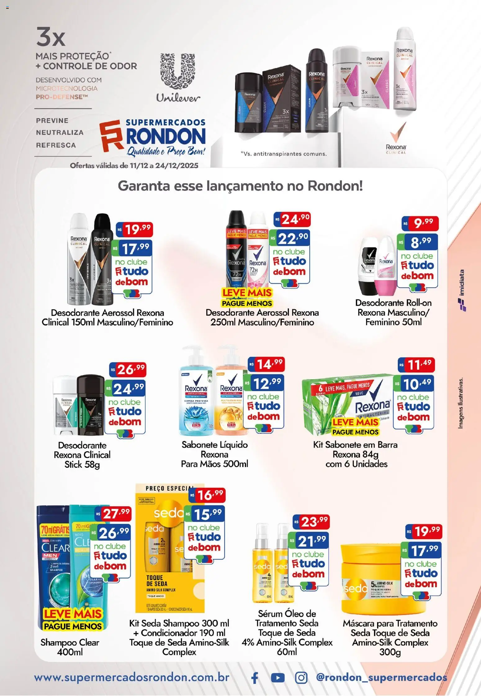 Supermercados Rondon - Ofertas Unilever - página 1- válido a partir de 11/12/2025

