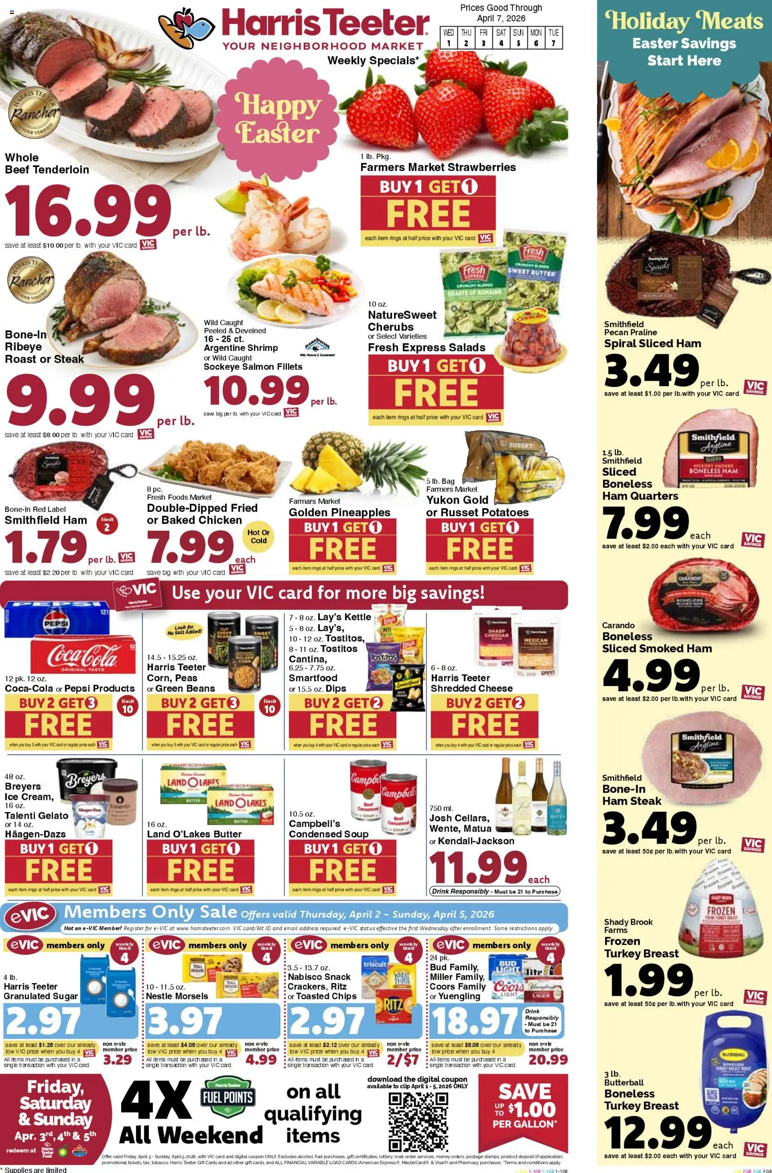 Harris Teeter Weekly Ad - page 1- valid from 04/01/2026