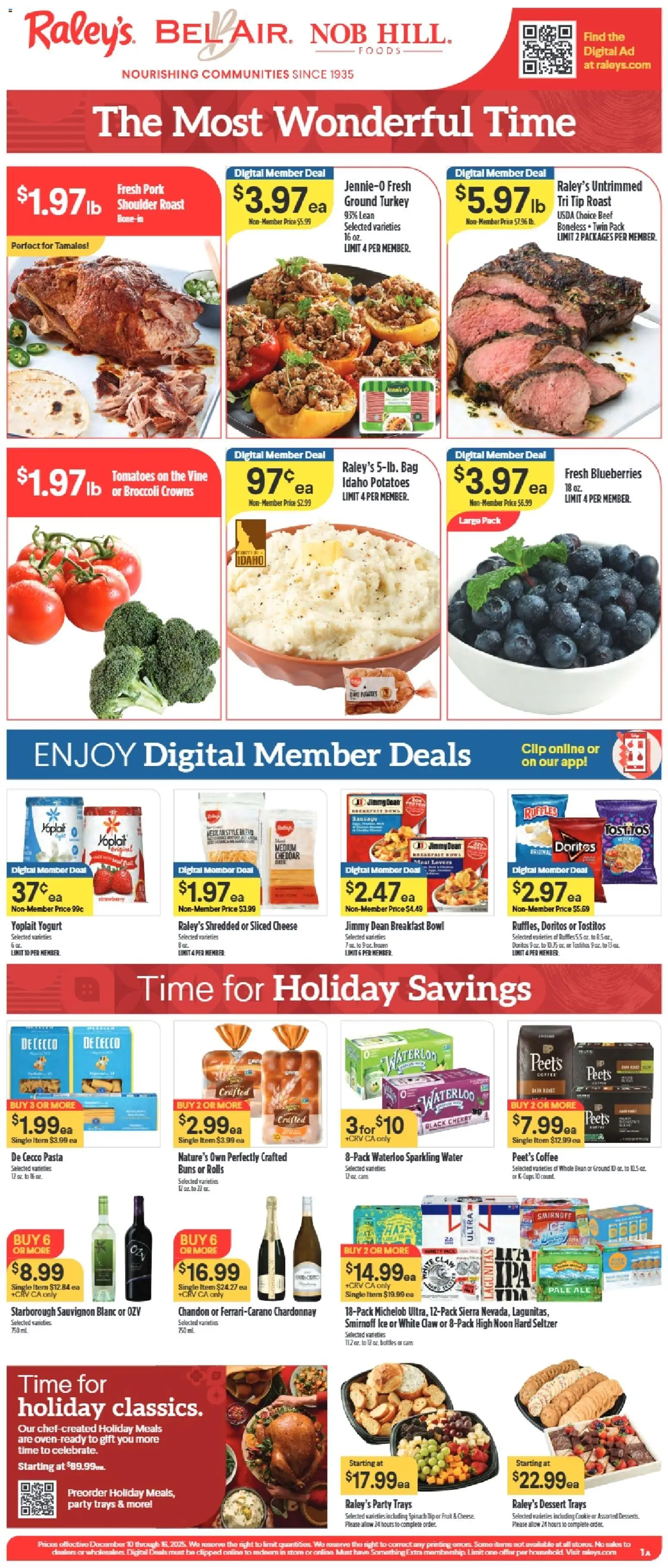 Raley's Weekly Ad - page 1- valid from 12/10/2025