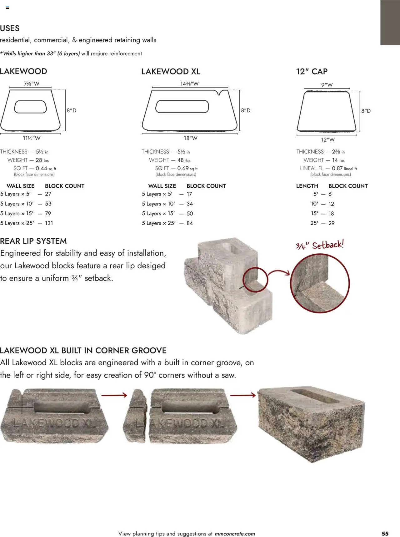 Menards Landscape Concrete Block - page 55- valid from 03/13/2025