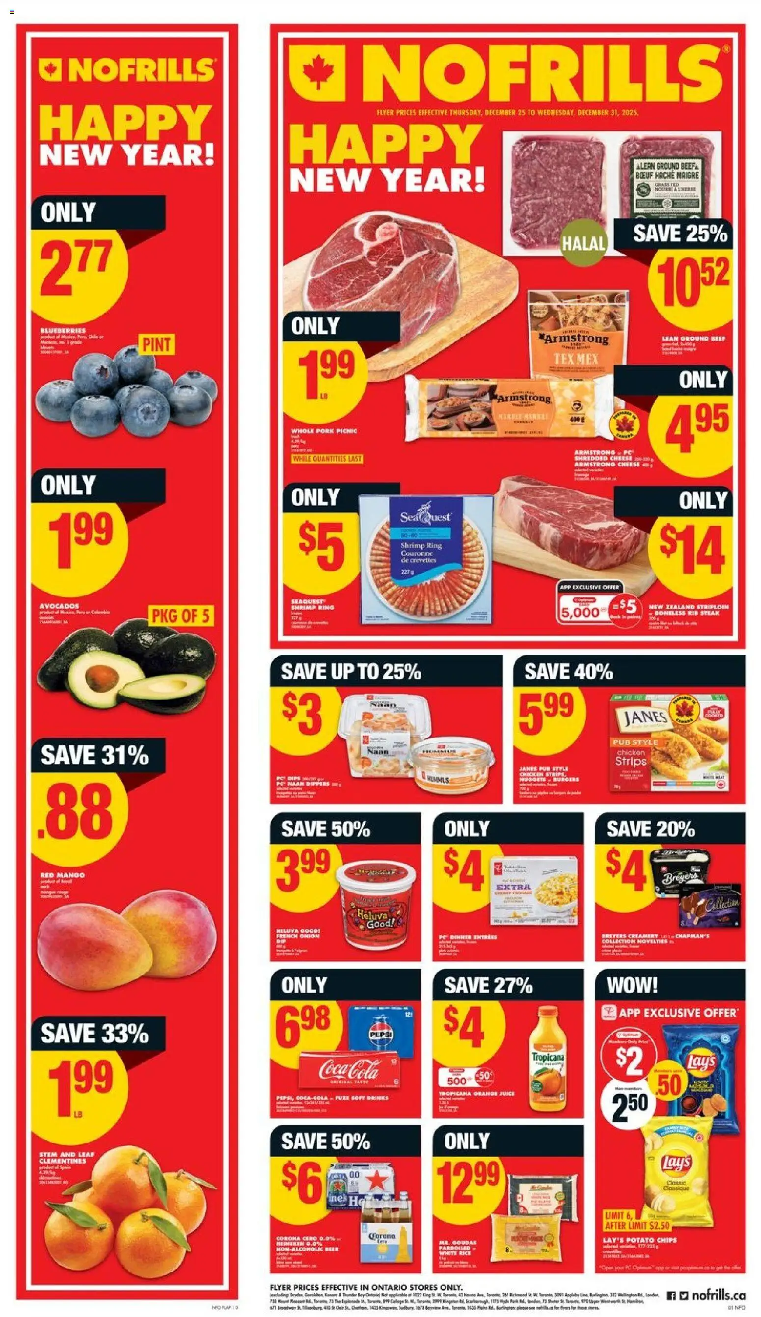 No Frills weekly flyer / circulaire - page 1- valid from Dec 25, 2025
