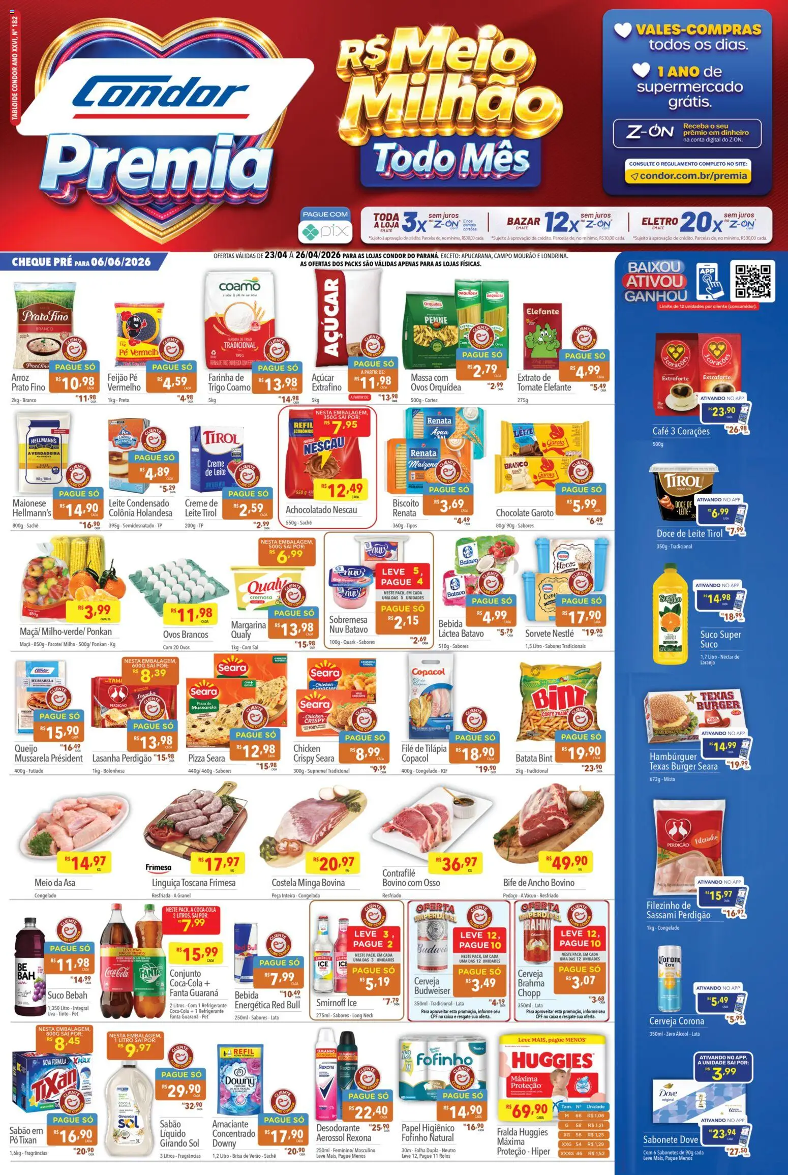 Supermercados Condor - Ofertas da semana - página 1- válido a partir de 23/04/2026
