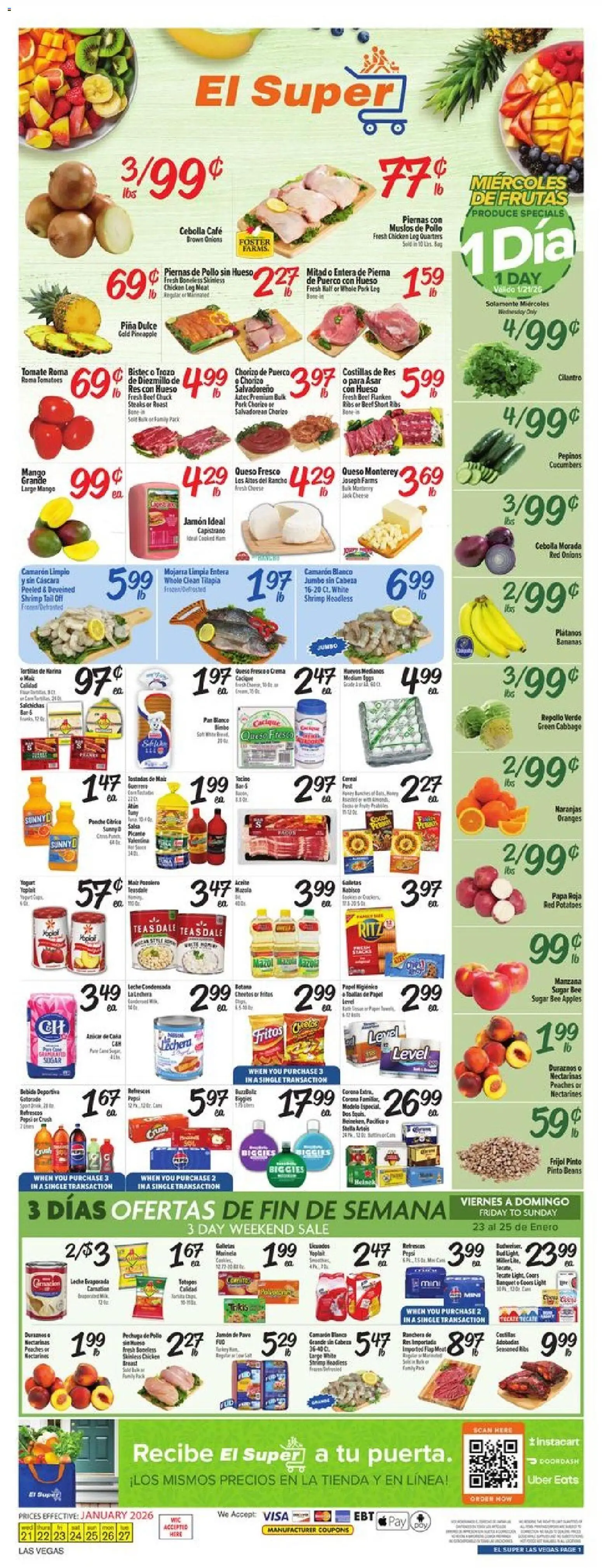 El Super Weekly Ad - NV - page 1- valid from 01/21/2026