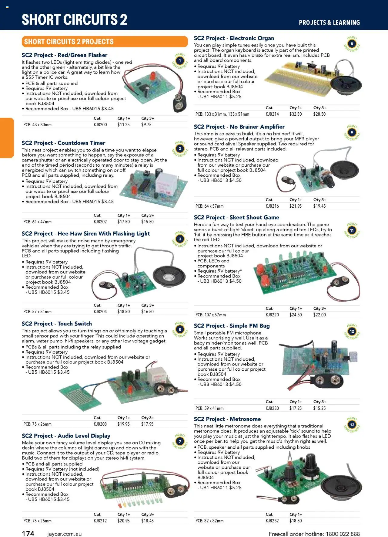 Jaycar Engineering & Scientific Catalogue 2025/2026  - page 174- valid from 09/07/2025