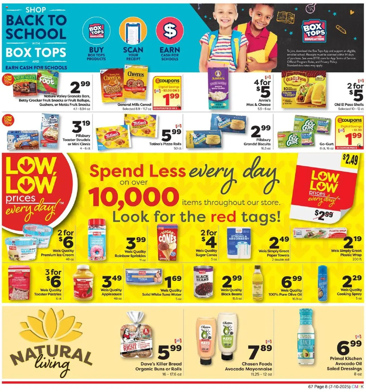 Weis Monthly Ad - MD - page 8- valid from 07/10/2025