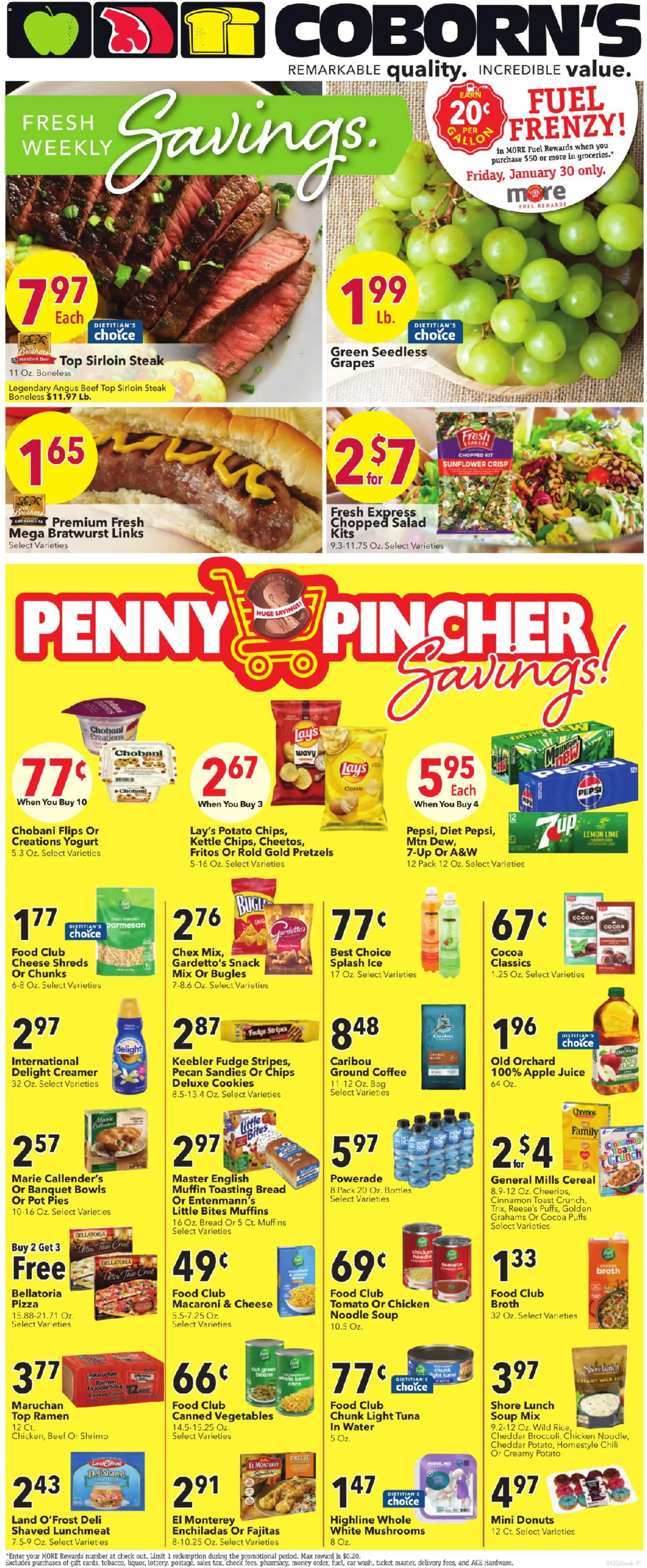 Weekly Coborn's Ad - page 1- valid from 01/28/2026