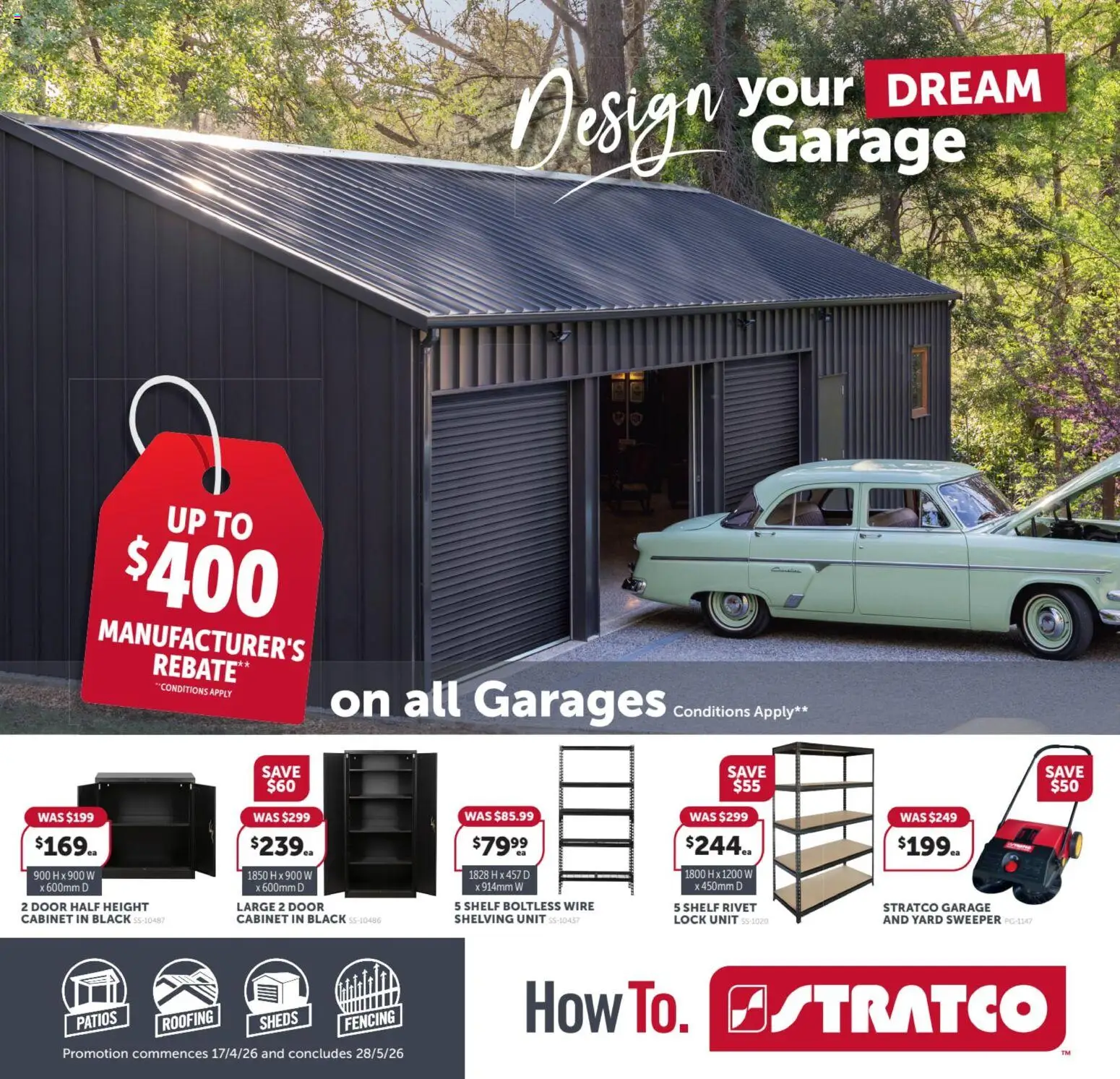 Stratco catalogue  - page 1- valid from 17/04/2026