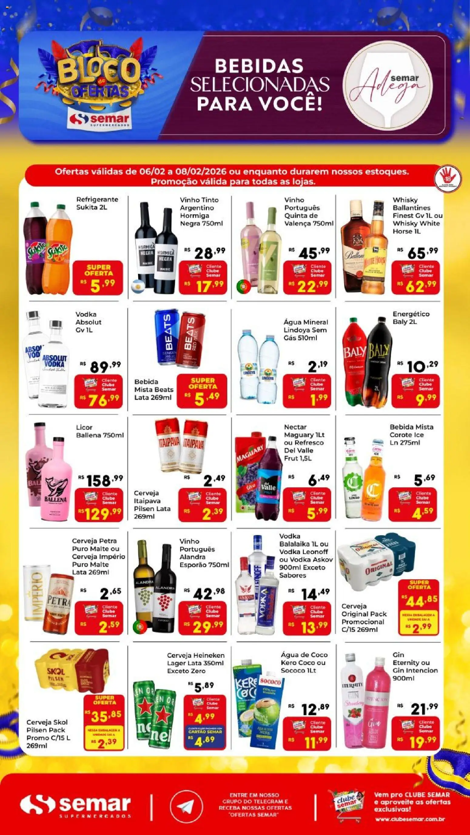 Semar Supermercado - Ofertas Adega  - página 1- válido a partir de 06/02/2026
