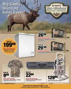 Preview Bi-Mart Big Game Hunting Savings valid from 09/10/2025