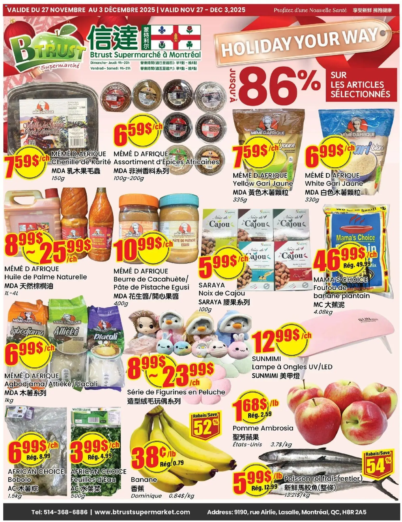 Btrust Supermarket weekly flyer / circulaire - page 1- valid from Nov 27, 2025