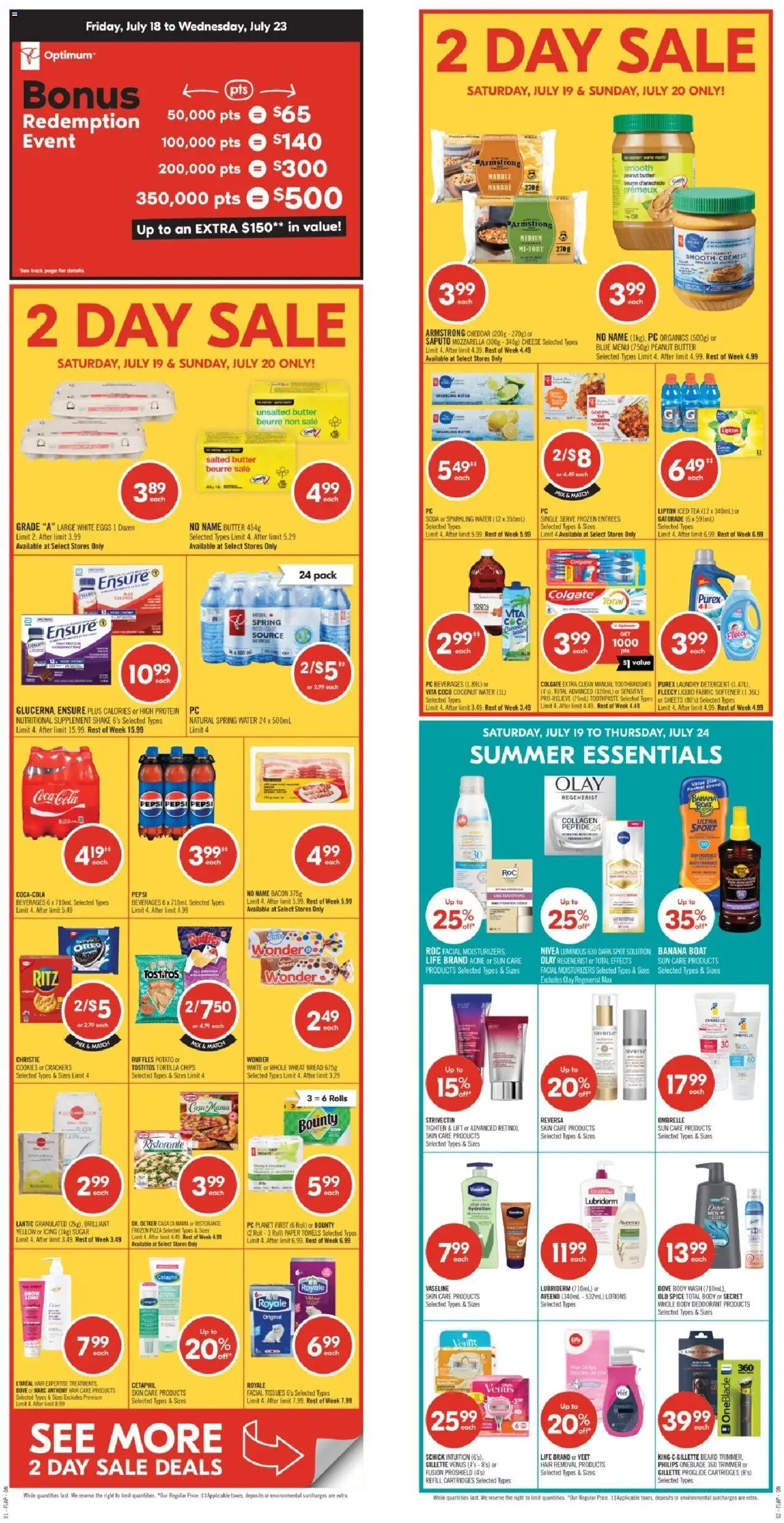 Shoppers weekly flyer / circulaire - page 1- valid from Jul 19, 2025