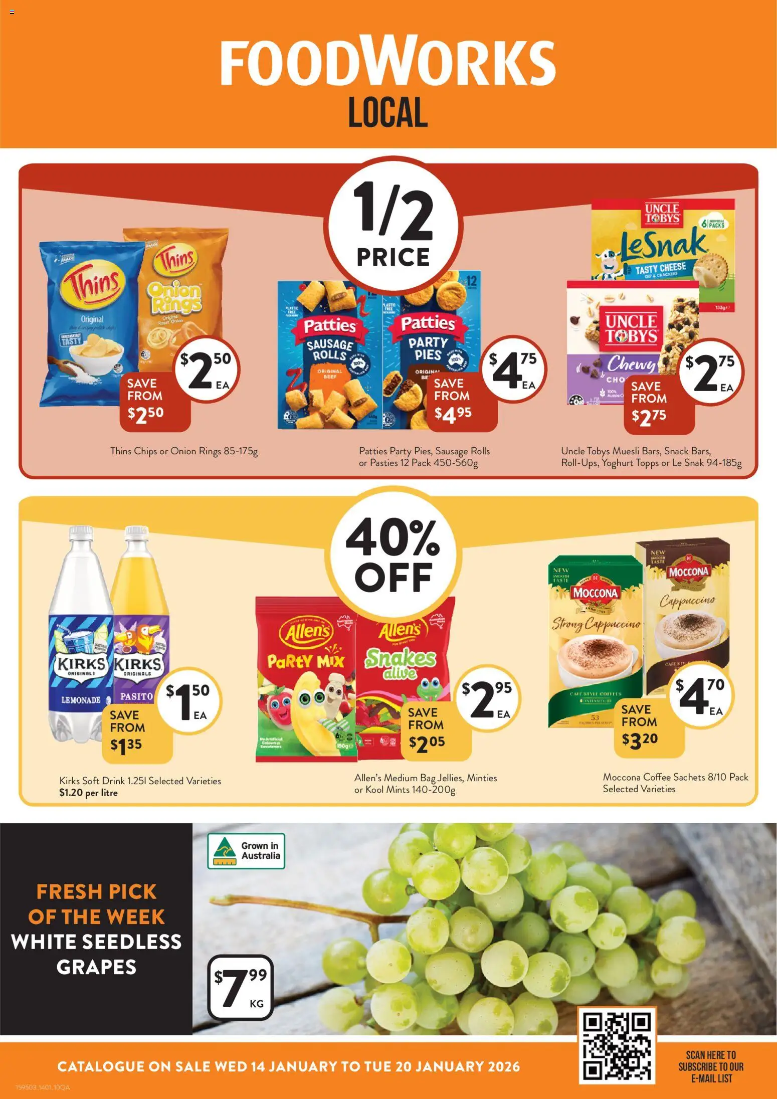 Foodworks Catalogue QLD - page 1- valid from 14/01/2026