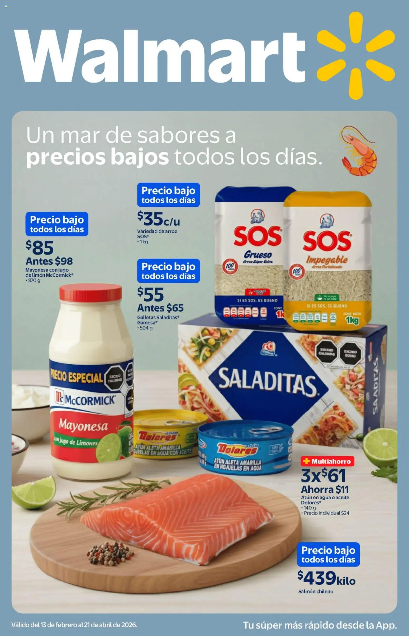 Walmart catálogo Un mar de sabores a precios bajos - página 1- válido desde 13/02/2026