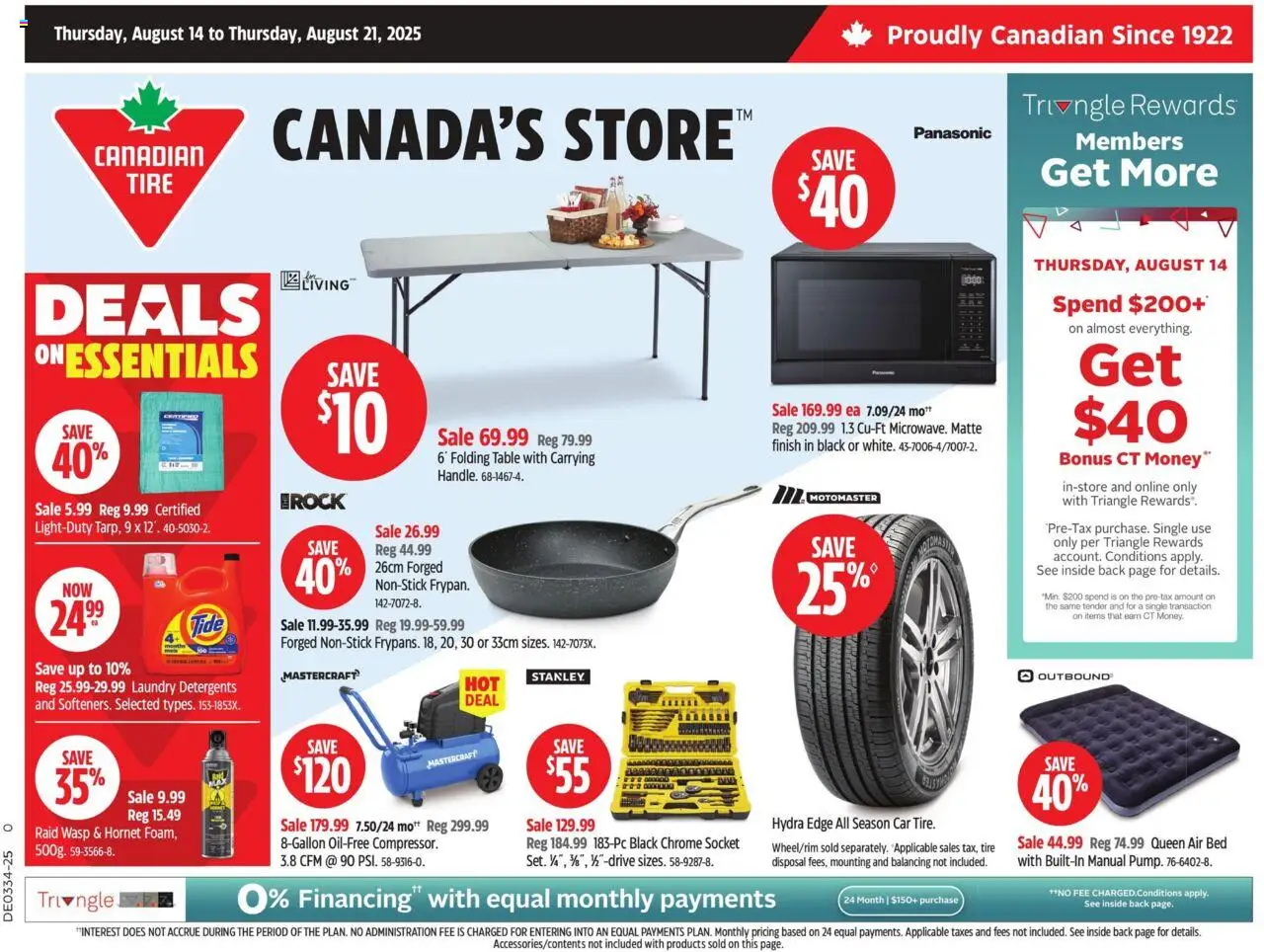 Canadian Tire flyer / circulaire - page 1- valid from Aug 14, 2025