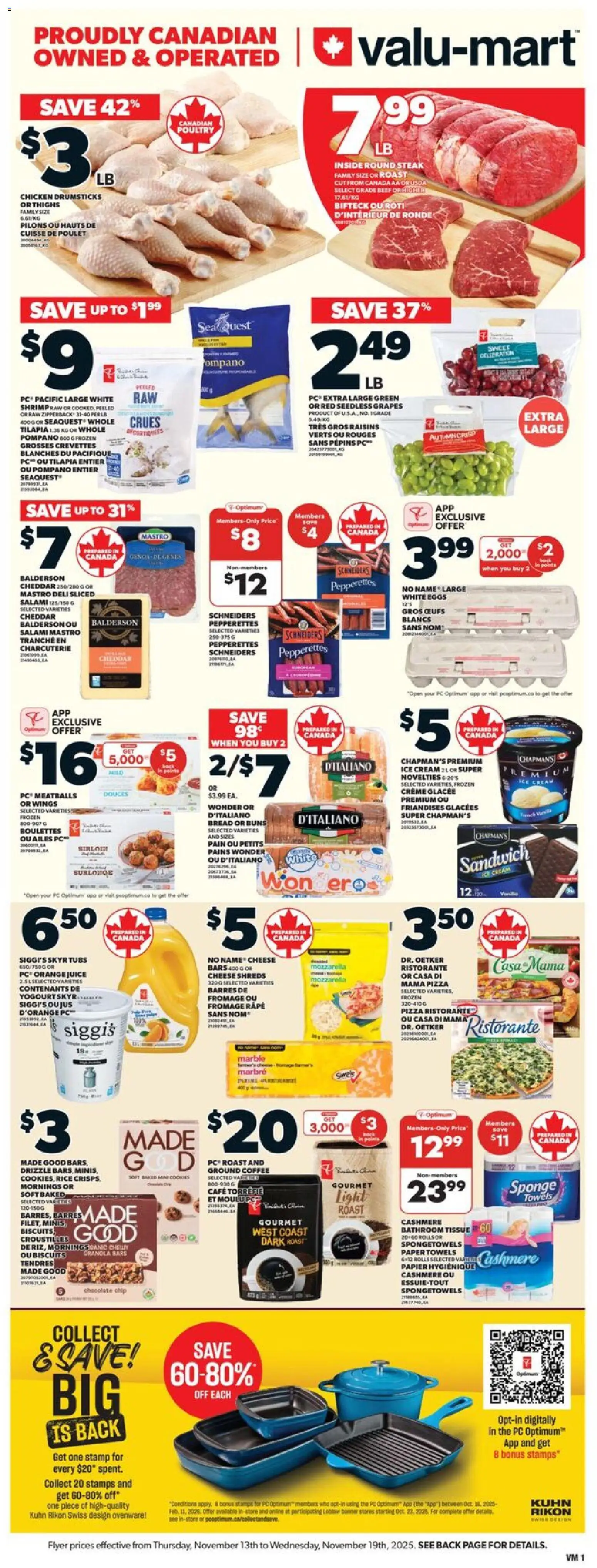 Valu Mart weekly flyer - page 1- valid from Nov 13, 2025