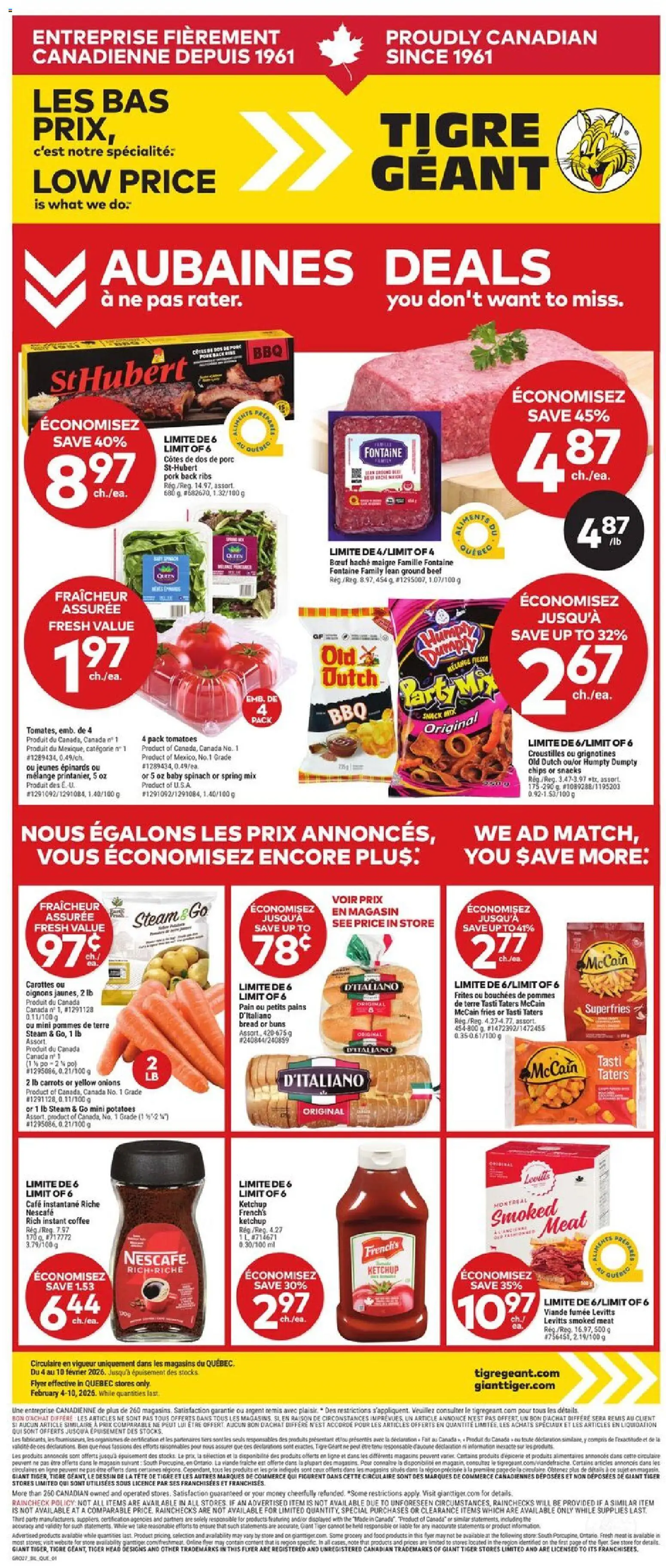 Giant Tiger weekly flyer / circulaire - page 1- valid from Feb 4, 2026