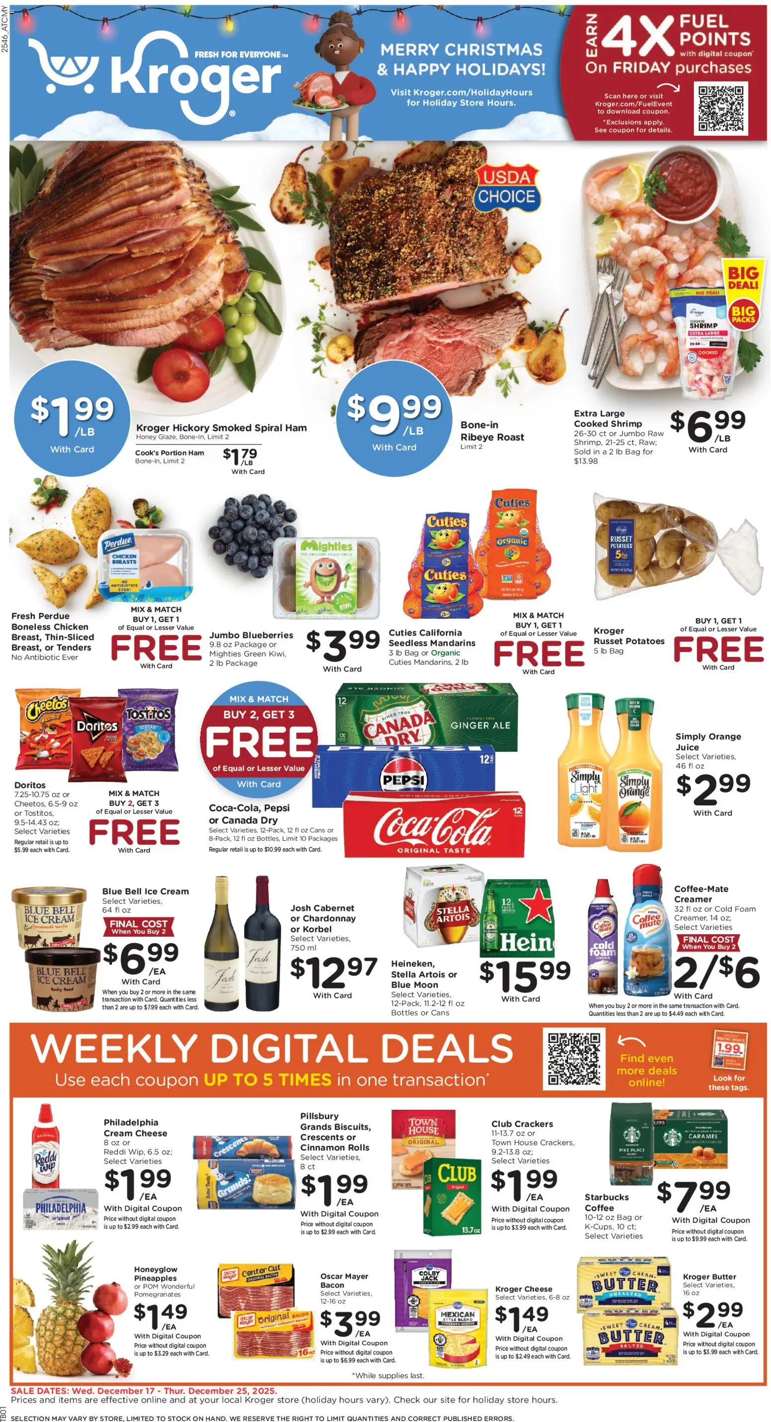 Kroger Weekly Ad - page 1- valid from 12/17/2025