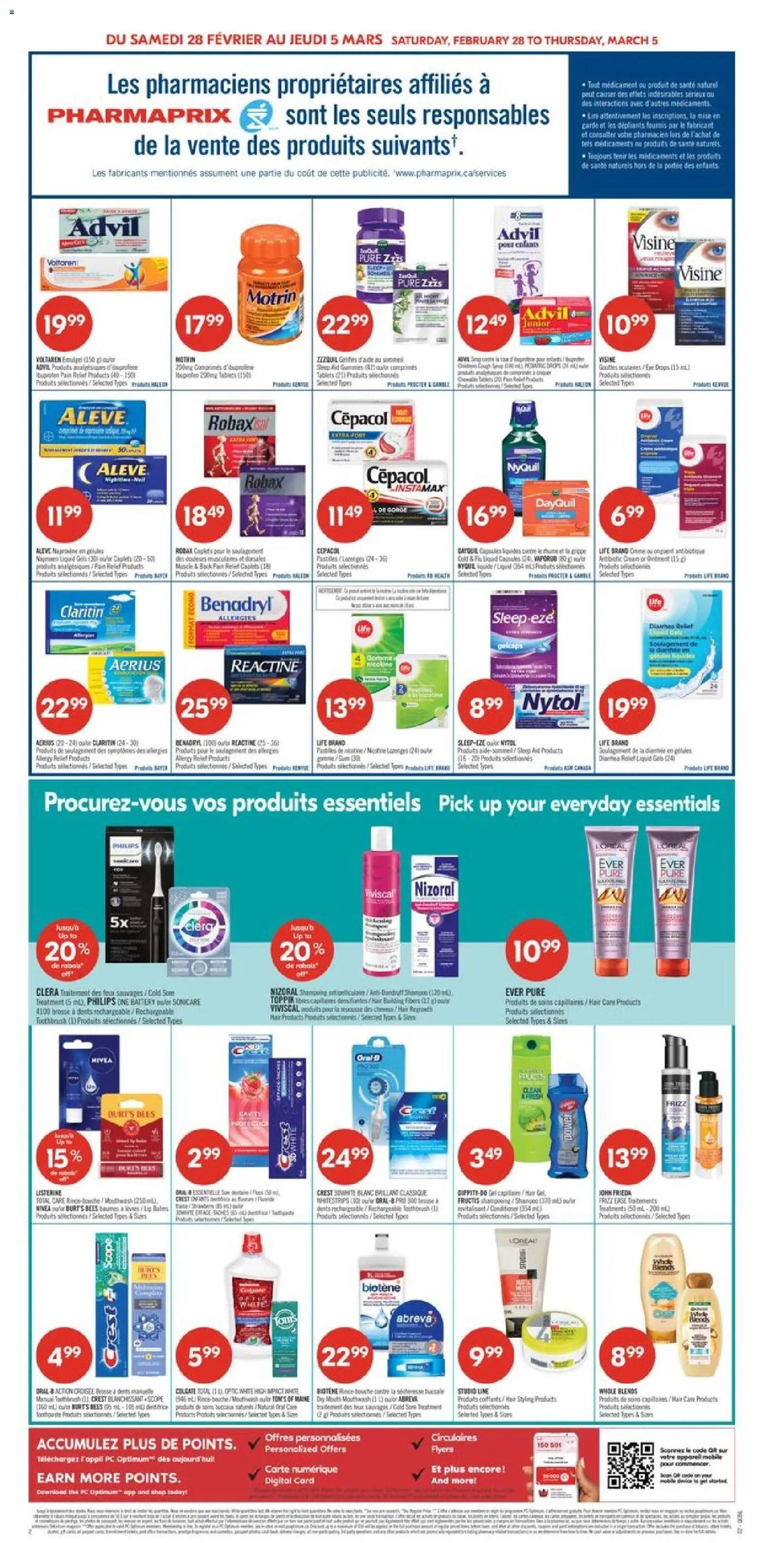 Pharmaprix weekly flyer / circulaire - page 4- valid from Feb 27, 2026