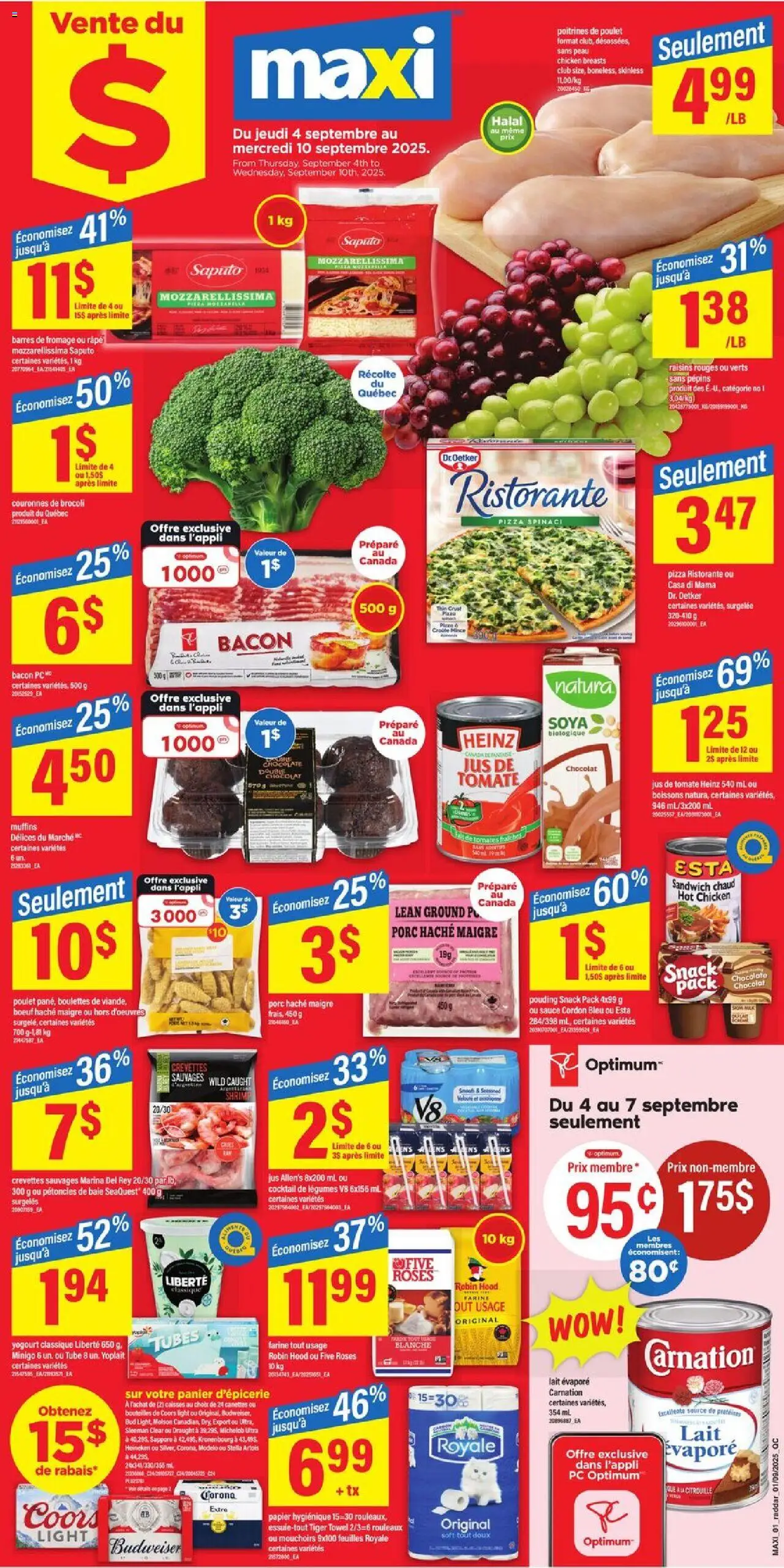 Maxi weekly flyer / circulaire - page 1- valid from Sep 4, 2025