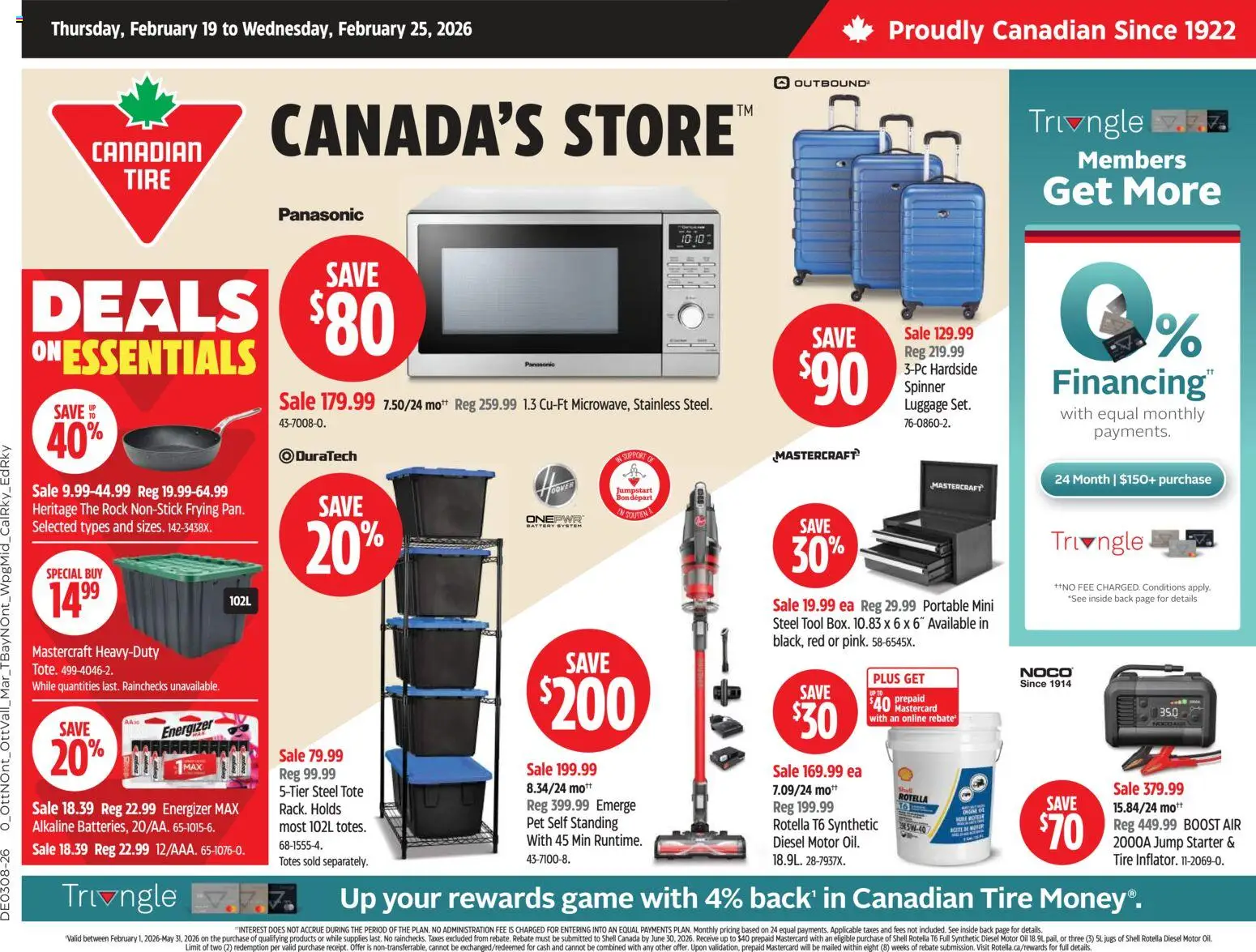Canadian Tire weekly flyer - page 1- valid from Feb 19, 2026