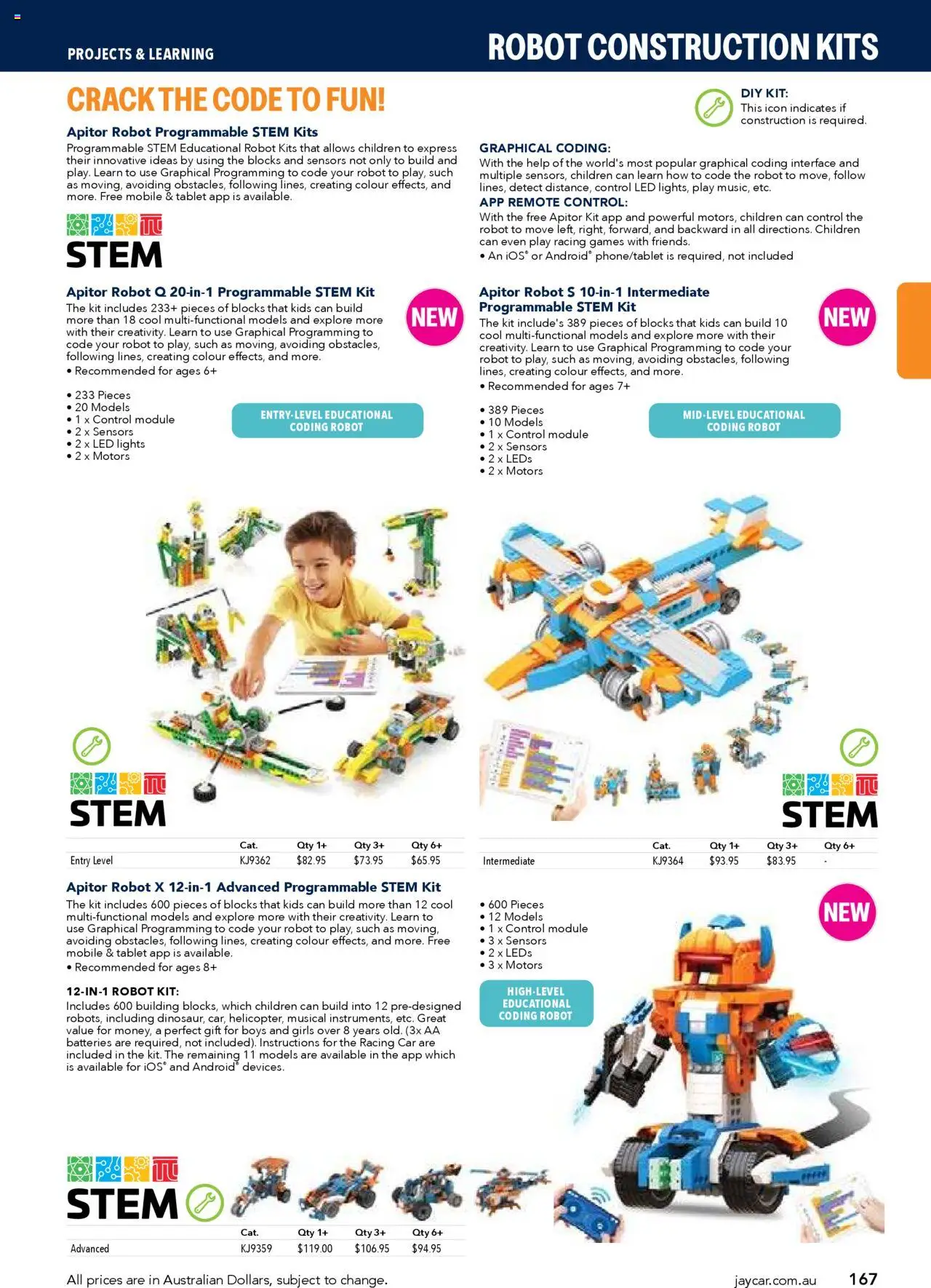 Jaycar Engineering & Scientific Catalogue 2025/2026  - page 167- valid from 09/07/2025