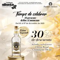 Bodegas Alianza catálogo Chivas Regal Crystalgold válido desde 01/12/2025