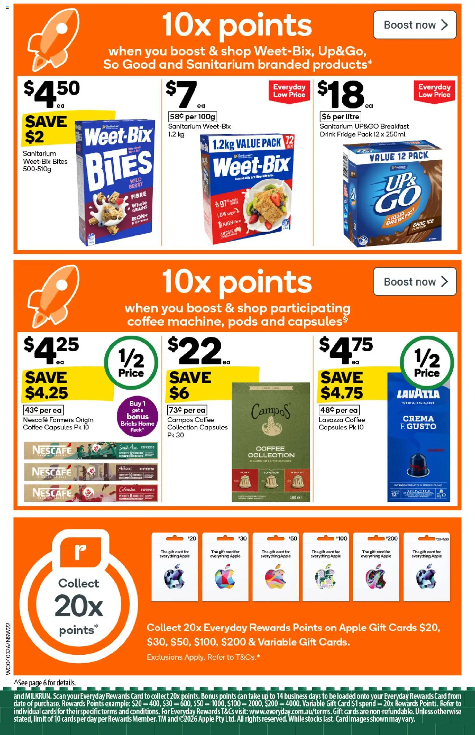 Woolworths catalogue  - page 22- valid from 04/03/2026