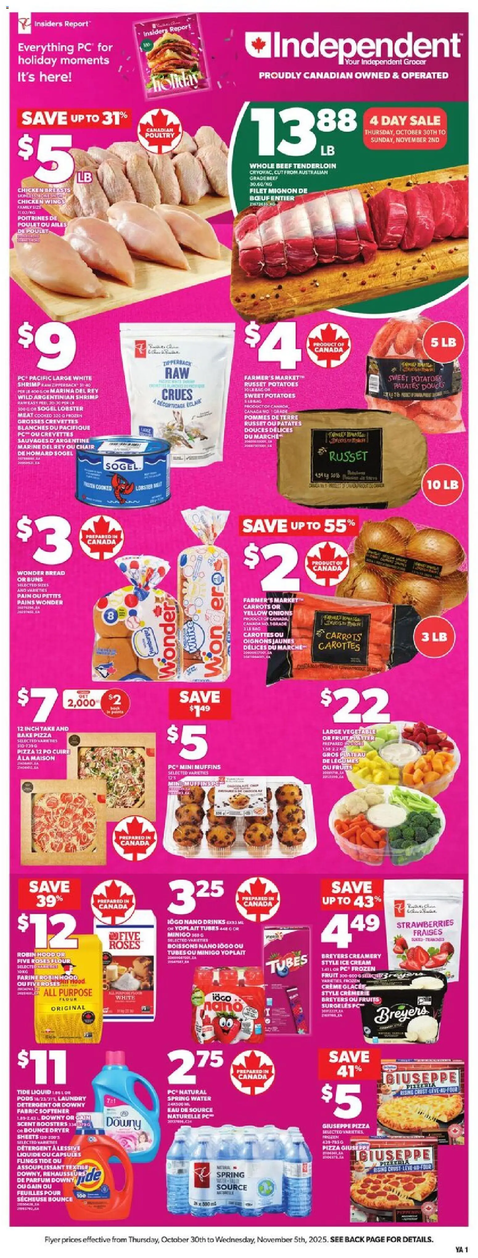 Independent Grocer flyer - NS - page 1- valid from Oct 30, 2025