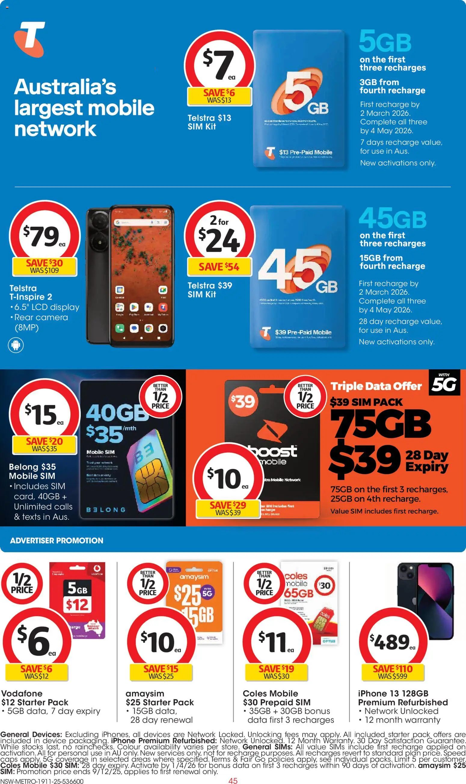 Coles  Catalogue  - page 45- valid from 19/11/2025