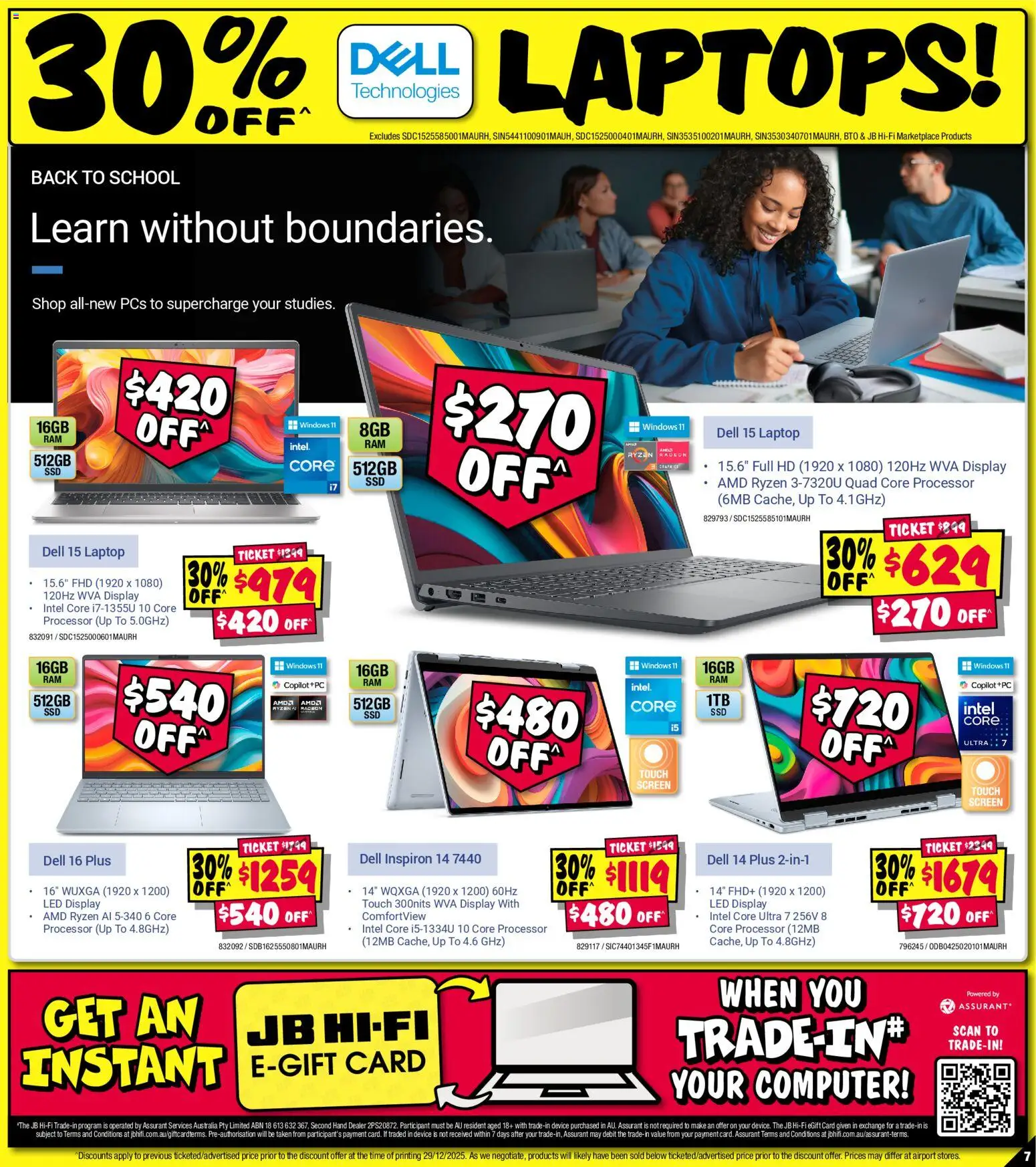 JB Hi-Fi - School time sellout on computers - page 7- valid from 08/01/2026