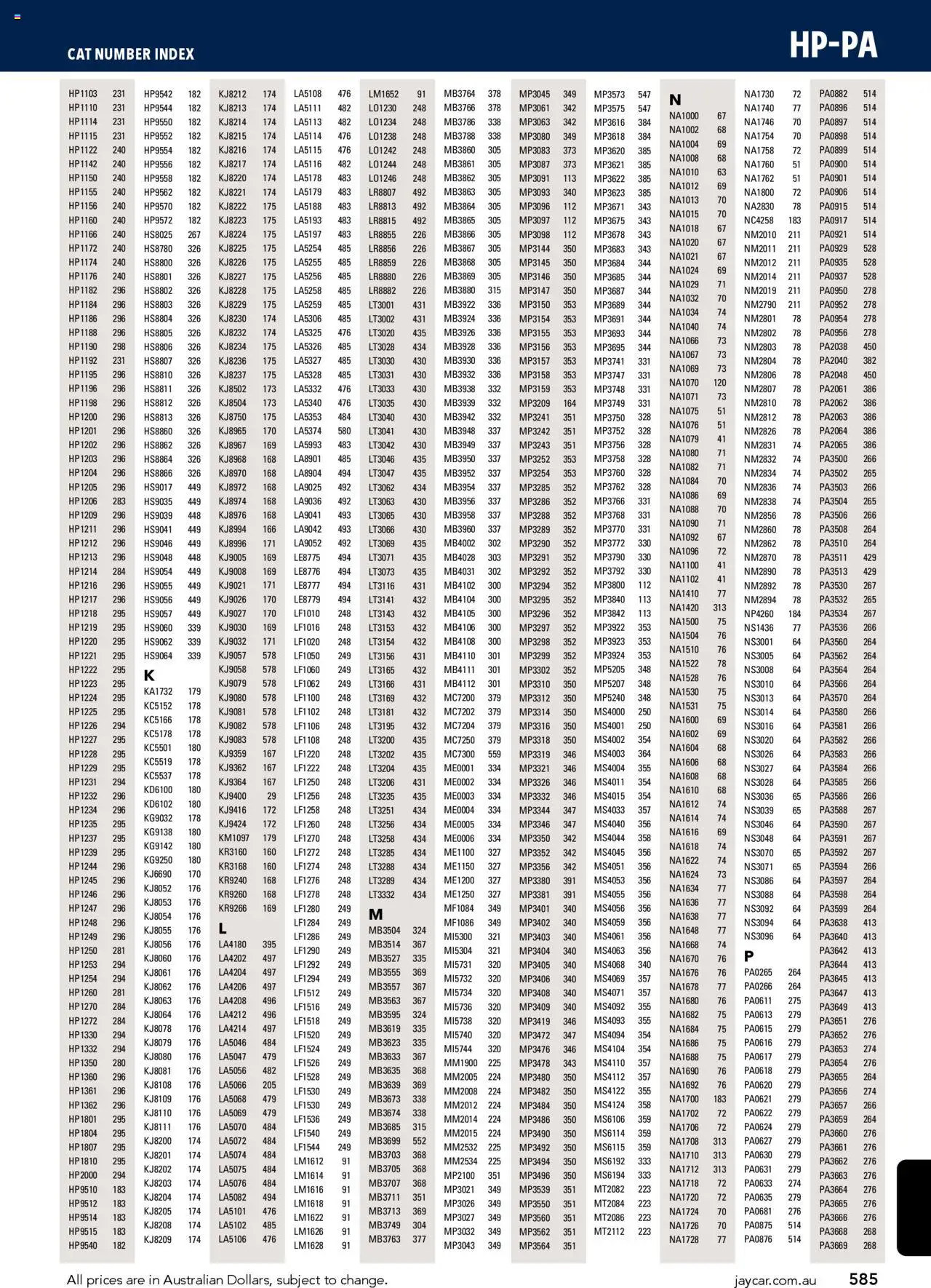 Jaycar Engineering & Scientific Catalogue 2025/2026  - page 585- valid from 09/07/2025
