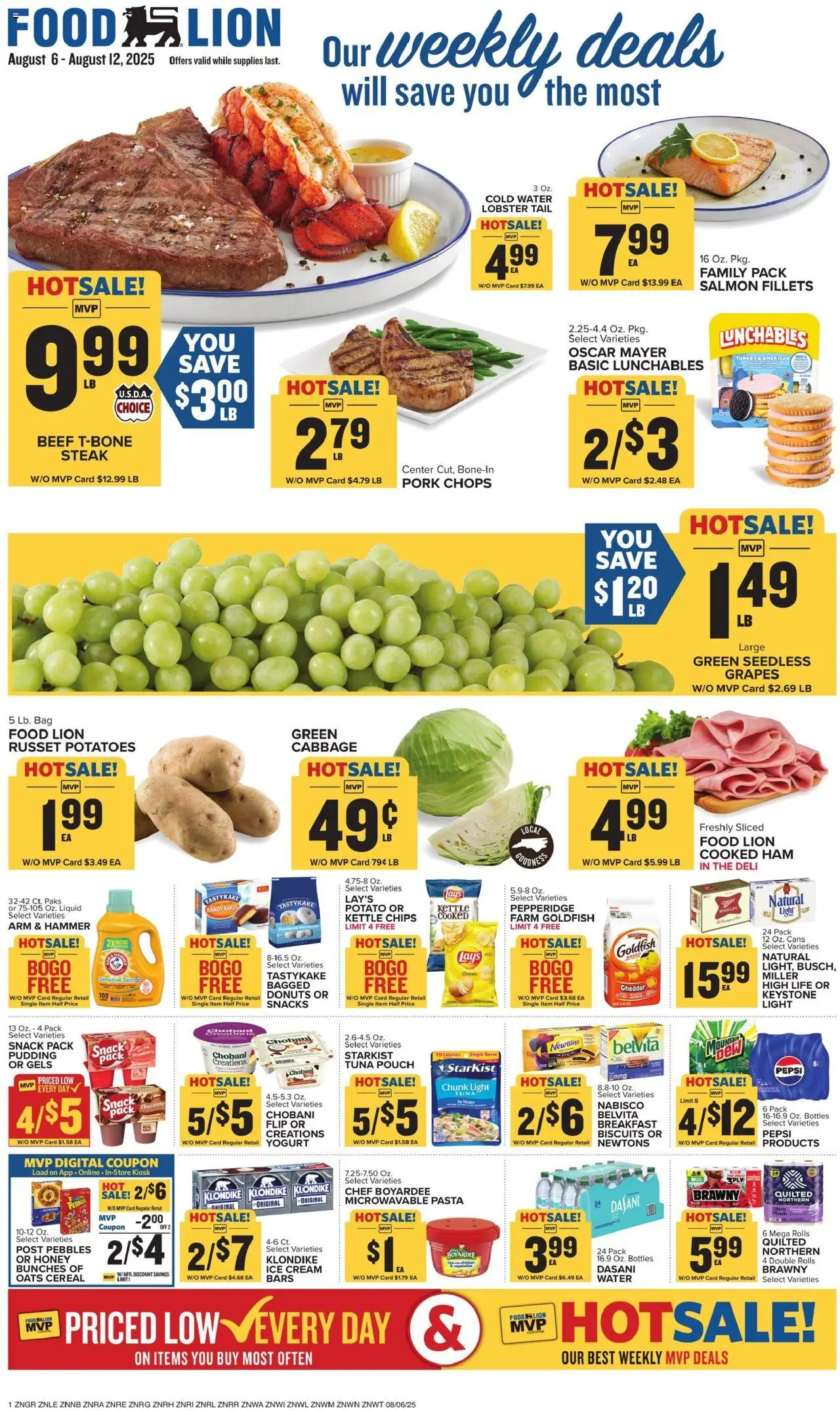 Food Lion Weekly Ad - page 1- valid from 08/06/2025