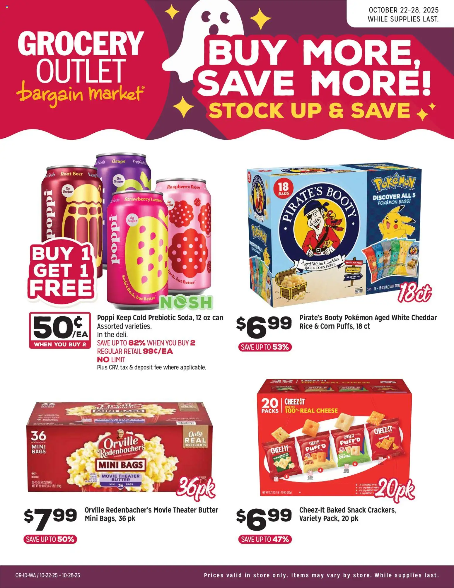 Grocery Outlet Weekly Ad - ID - page 1- valid from 10/22/2025