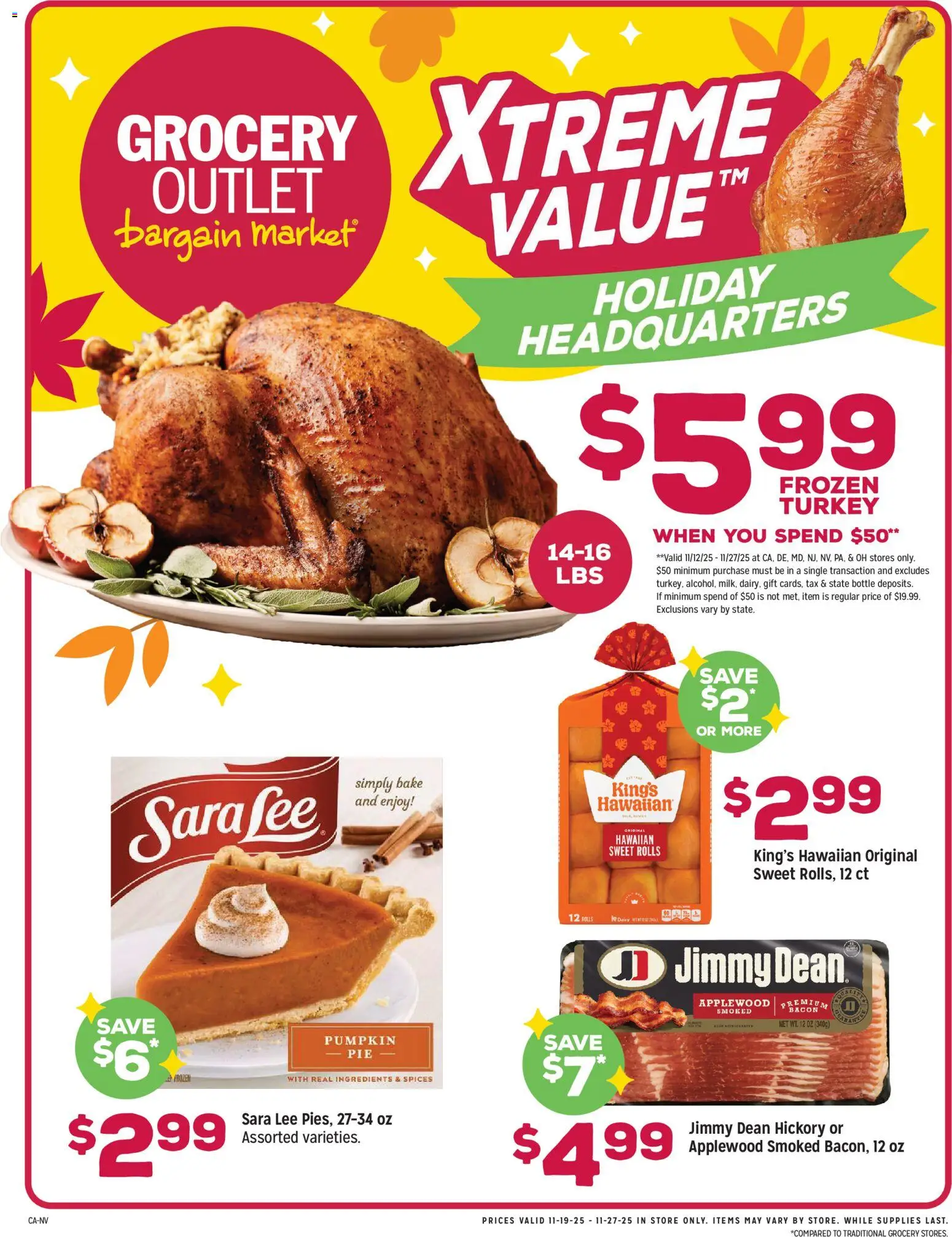 Grocery Outlet Weekly Ad - CA - page 1- valid from 11/26/2025