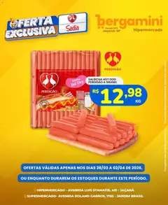 Pré-visualização Supermercado Bergamini ofertas Sadia e a Perdigão válida a partir de 28/03/2026