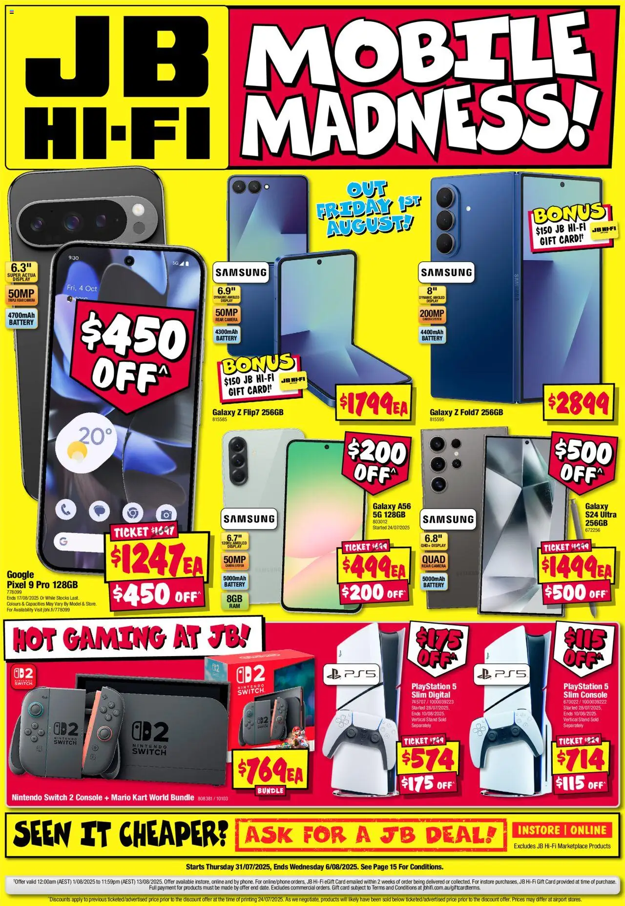 JB Hi-Fi  Catalogue  - page 1- valid from 31/07/2025
