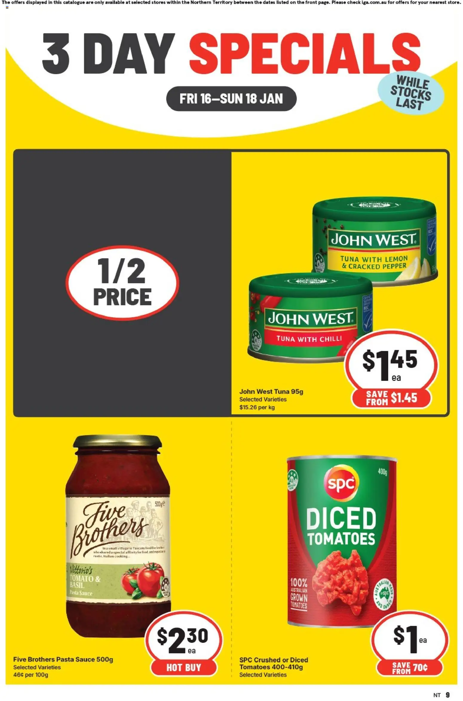 IGA - 3 Day Specials NT - page 2- valid from 16/01/2026