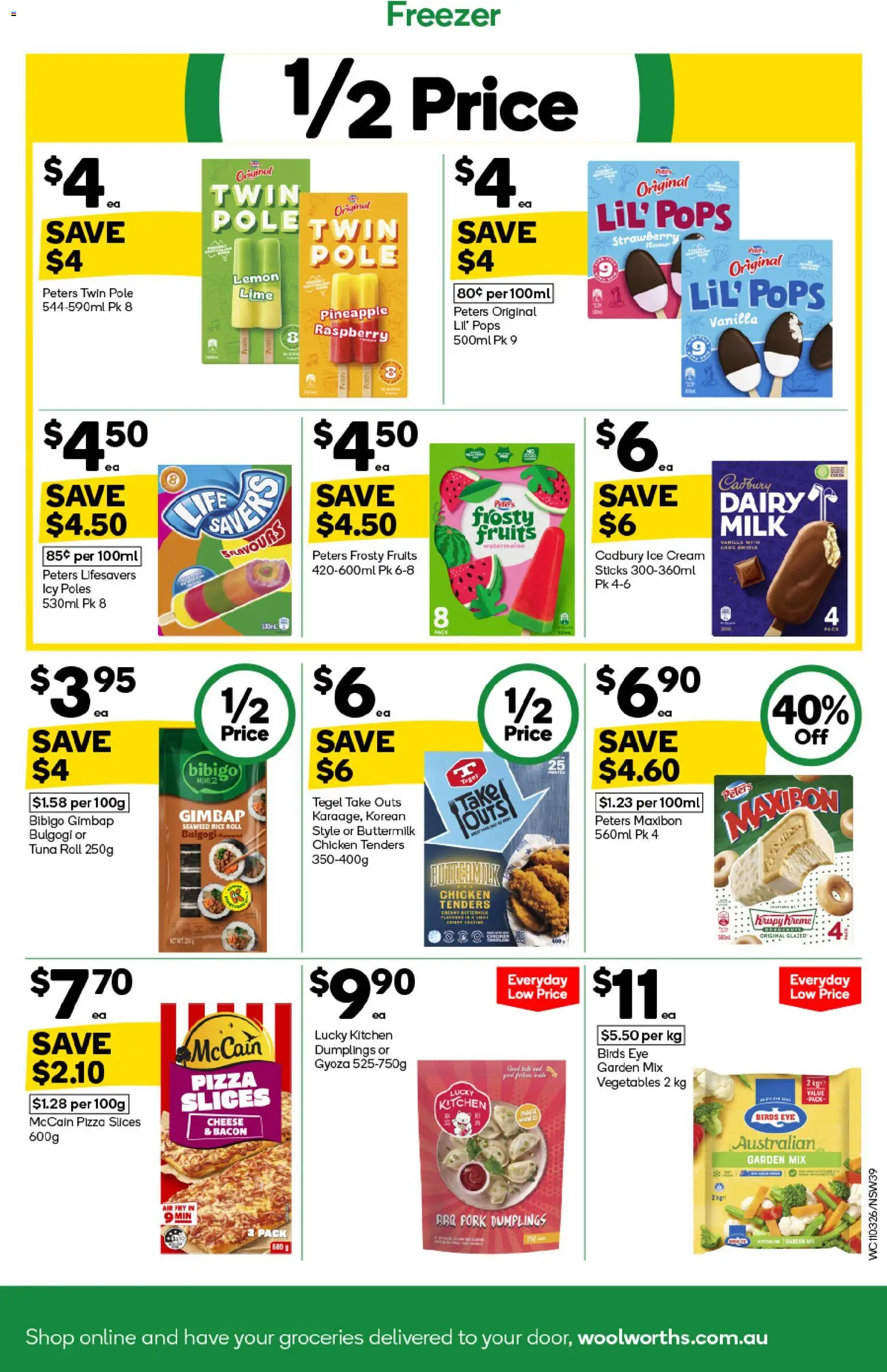 Woolworths catalogue  - page 39- valid from 11/03/2026