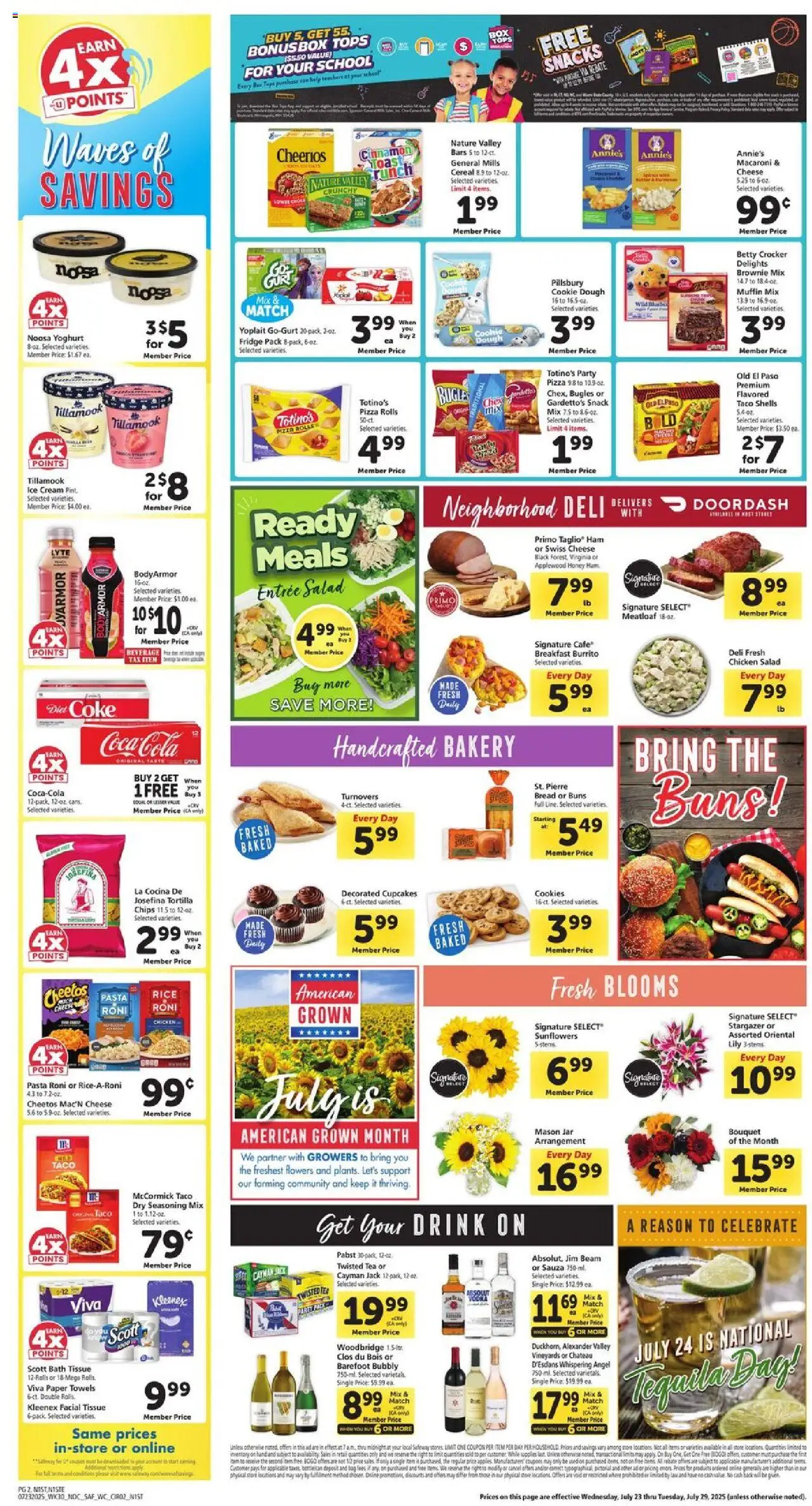 Safeway Weekly Ad - page 2- valid from 07/23/2025