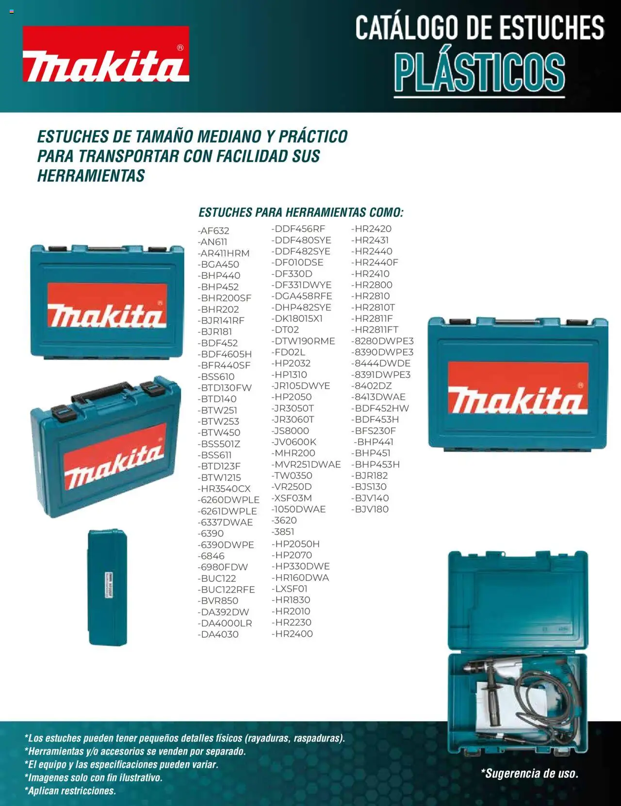 Makita - Catálogos De Estuches Plásticos - página 3- válido desde 06/06/2022