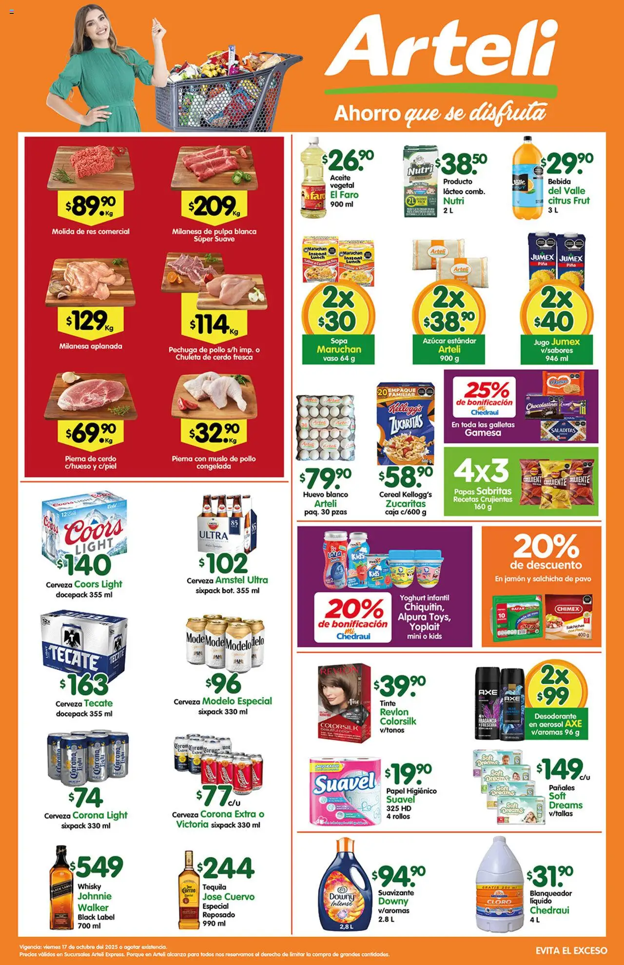 Arteli folleto Express - página 1- válido desde 17/10/2025