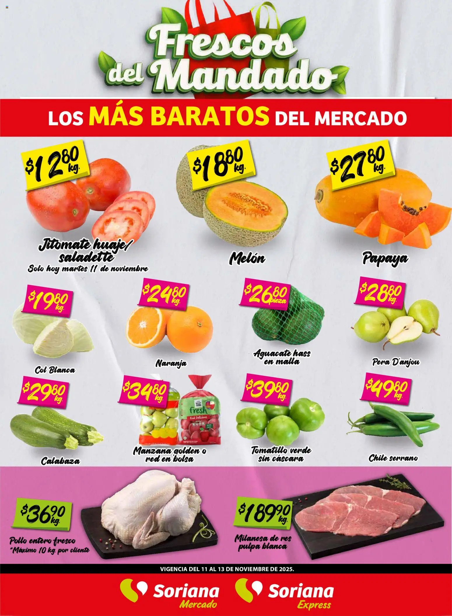 Soriana - Frescos del Mandado Mercado: Coah, Chih y Dur - página 1- válido desde 11/11/2025