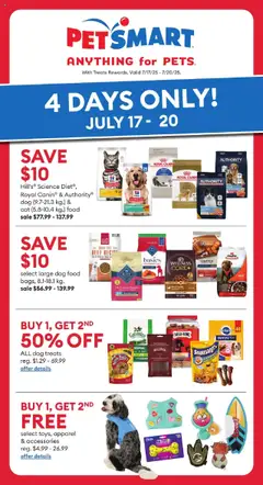 Preview Petsmart weekly flyer / circulaire valid from Jul 17, 2025