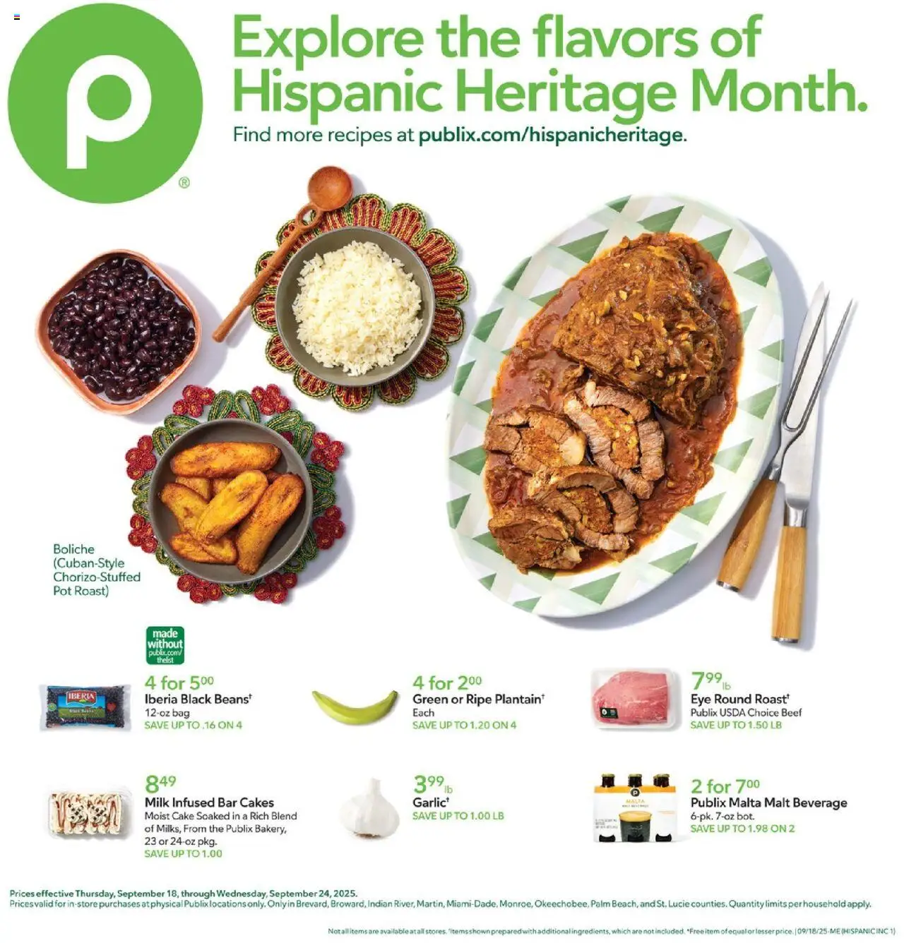 Publix Hispanic Ad - page 1- valid from 09/18/2025