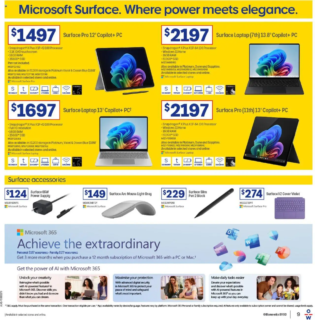Officeworks  Catalogue  - page 9- valid from 01/10/2025