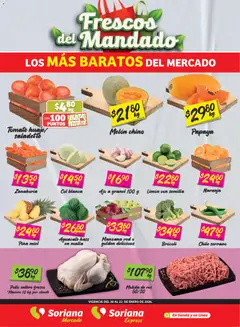 Soriana - Frescos del Mandado Mercado: Ver, Tab, Chis, Camp, Yuc y Q. Roo válido desde 20/01/2026