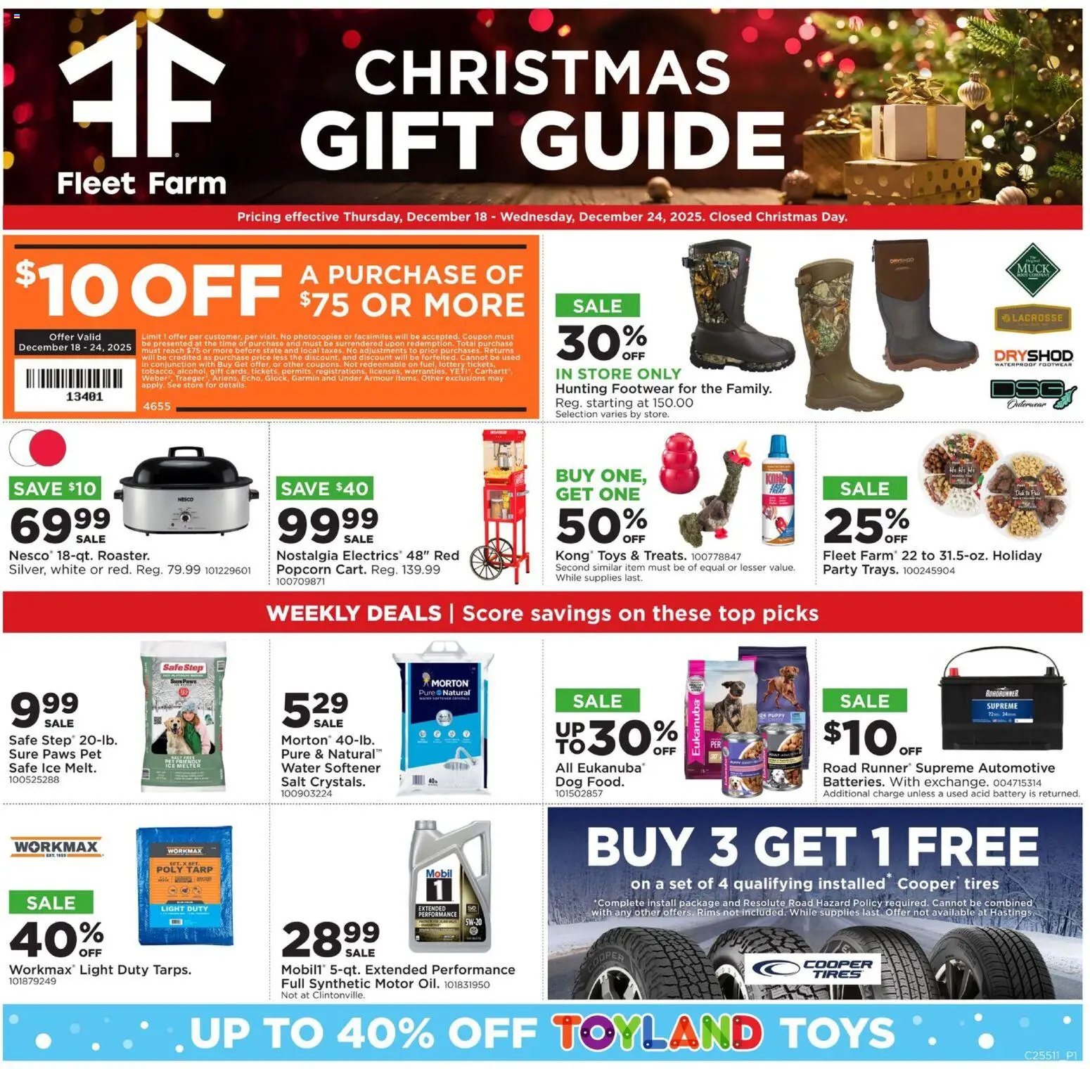 Mills Fleet Farm Weekly Ad - page 1- valid from 12/18/2025
