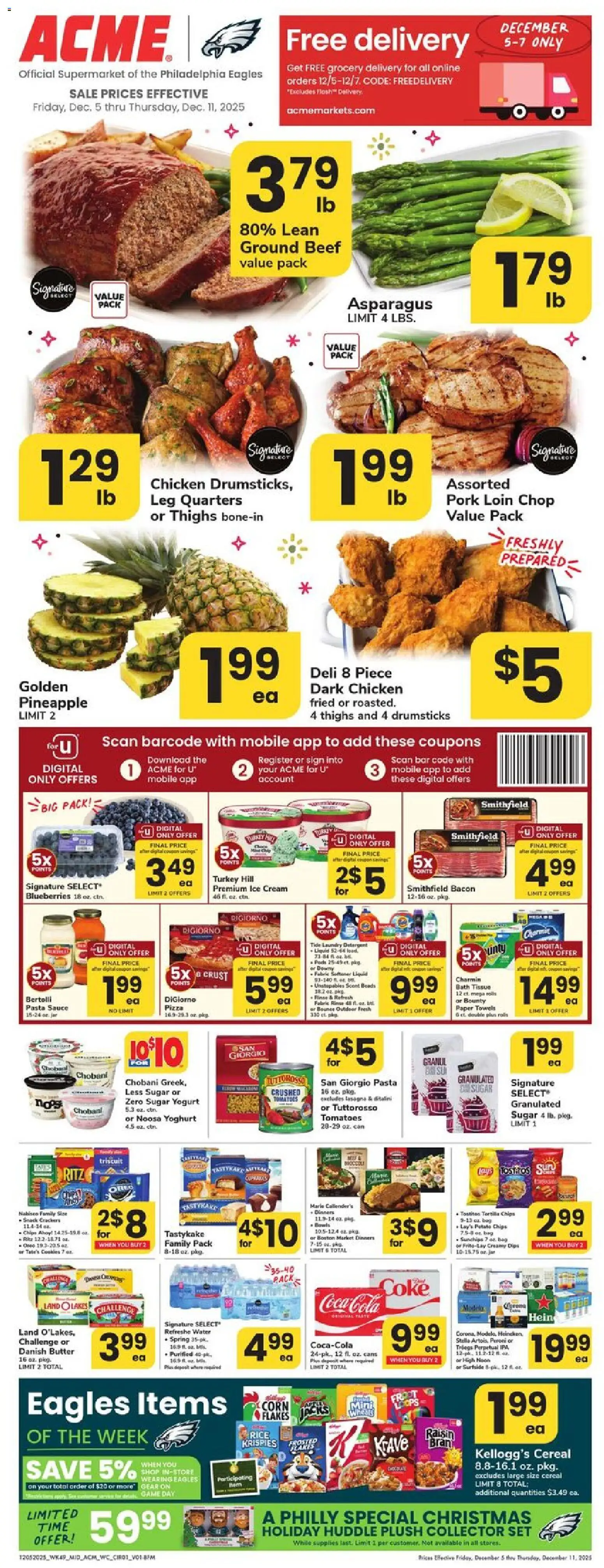 Acme Weekly Ad - page 1- valid from 12/05/2025